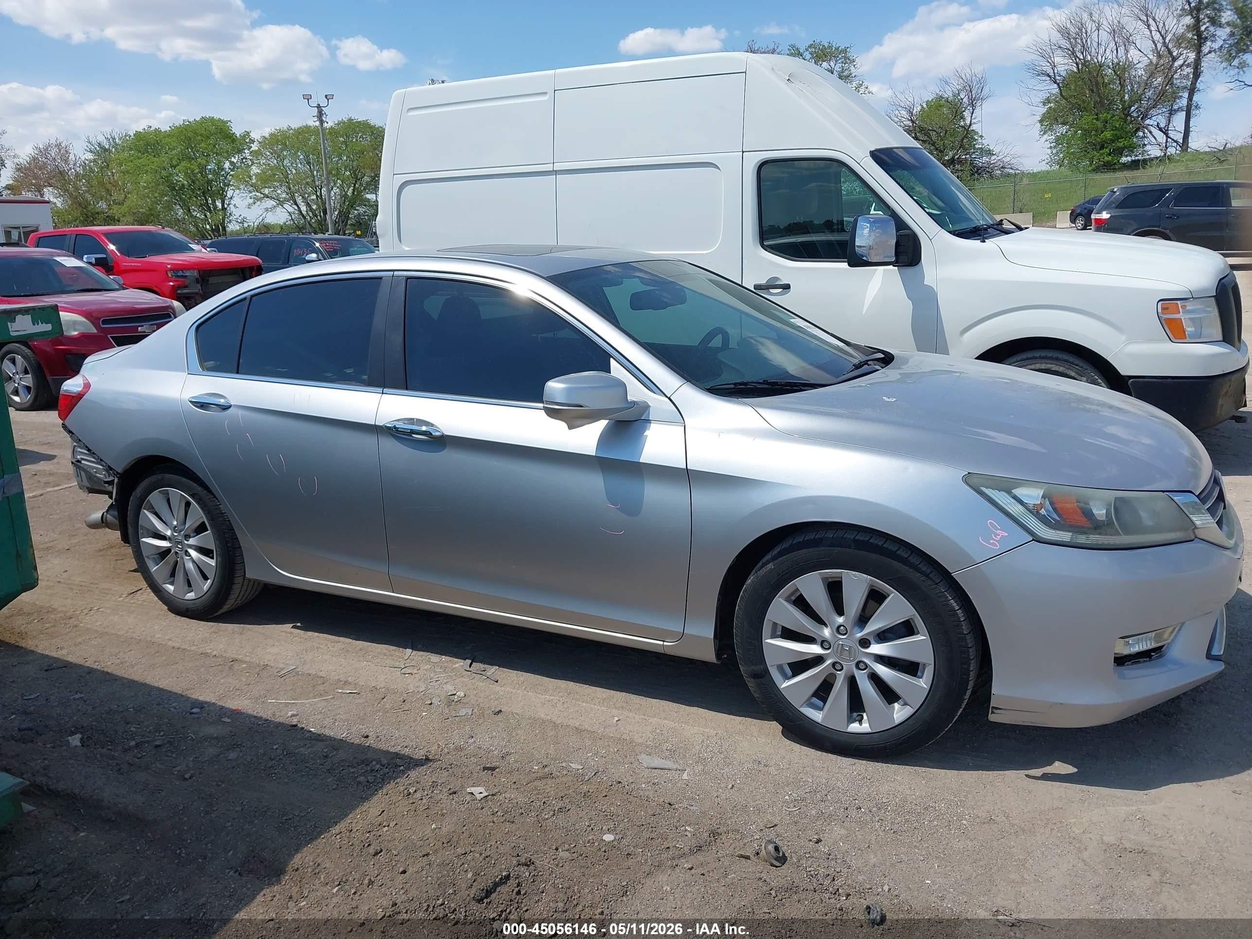 2014 Honda Accord Ex-l Silver vin: 1HGCR2F89EA074001
