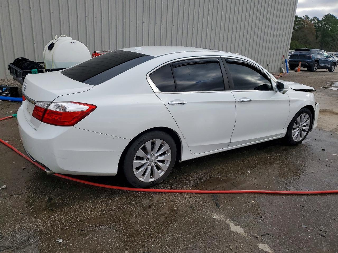 2014 Honda Accord Exl White vin: 1HGCR2F89EA092398
