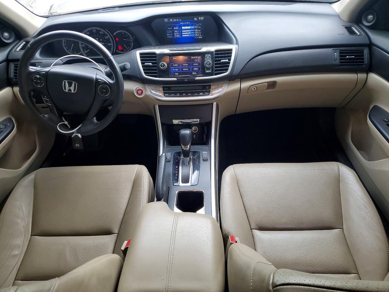2014 Honda Accord Exl White vin: 1HGCR2F89EA092398