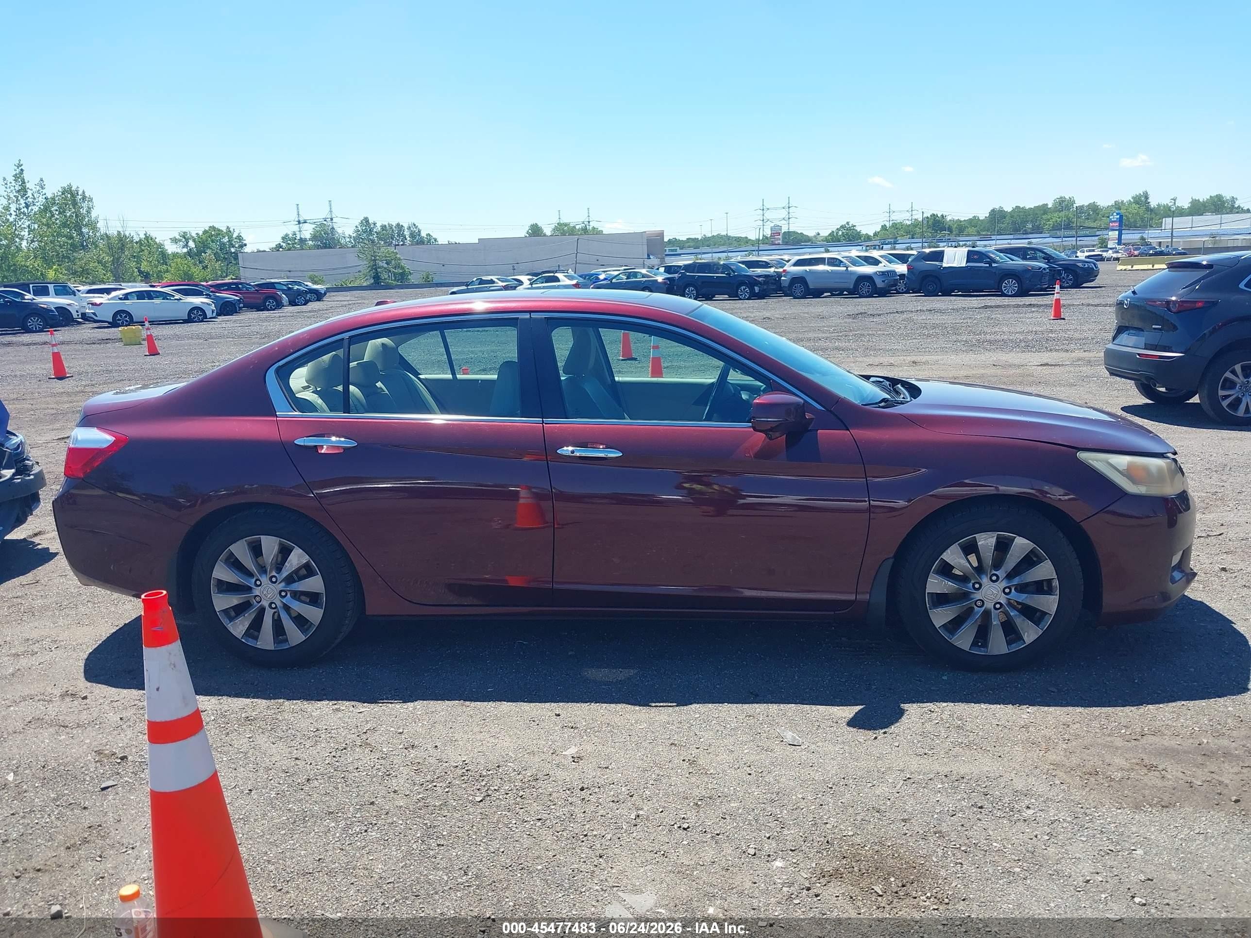 2014 Honda Accord Ex-l Red vin: 1HGCR2F89EA112245