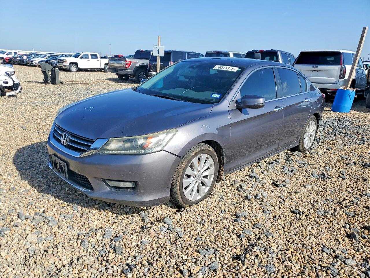 2014 Honda Accord Exl Gray vin: 1HGCR2F89EA145830
