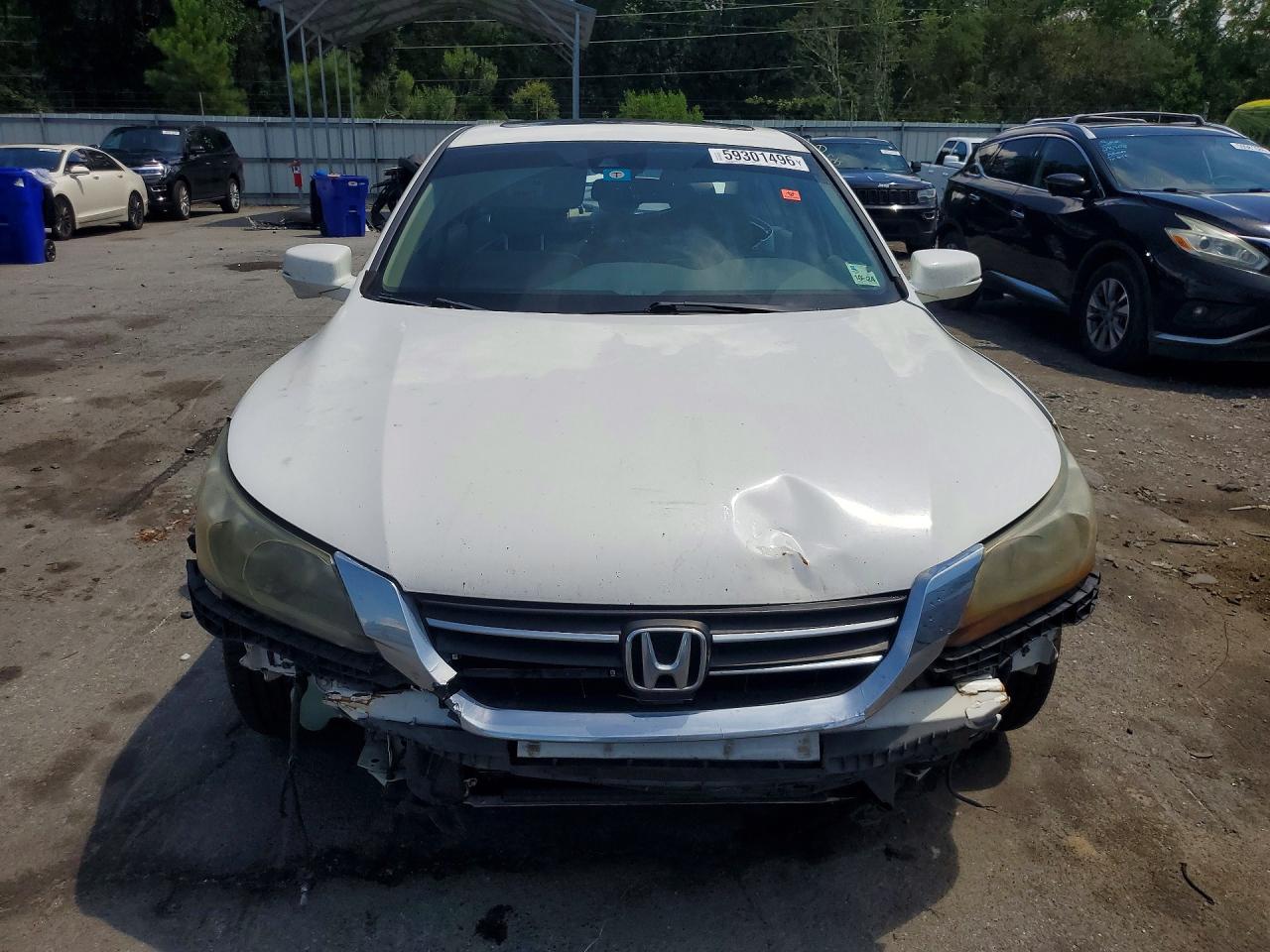 2014 Honda Accord Exl White vin: 1HGCR2F89EA169075