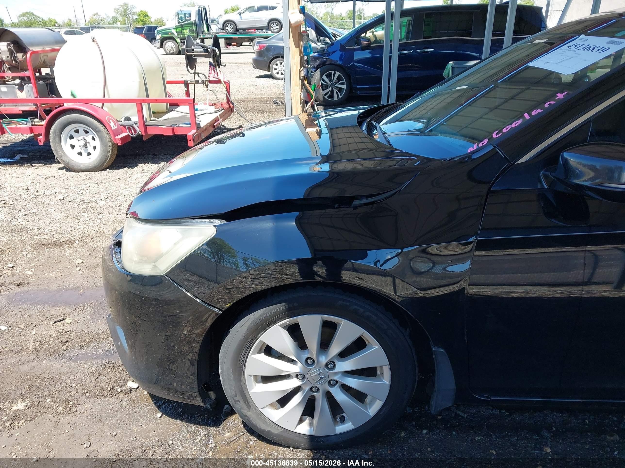 2014 Honda Accord Ex-l Black vin: 1HGCR2F89EA186426