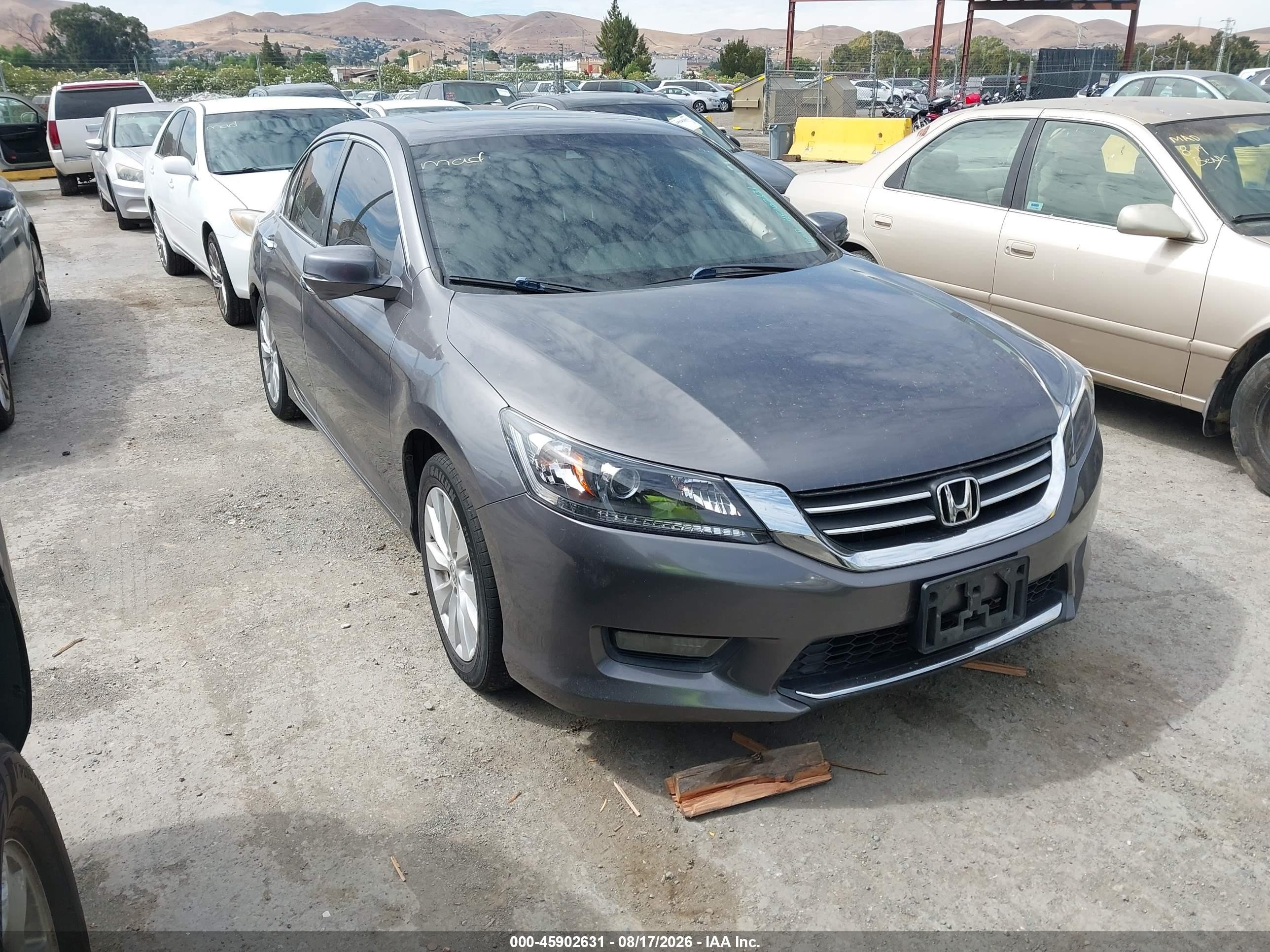 2014 Honda Accord Ex-l Gray vin: 1HGCR2F89EA305690