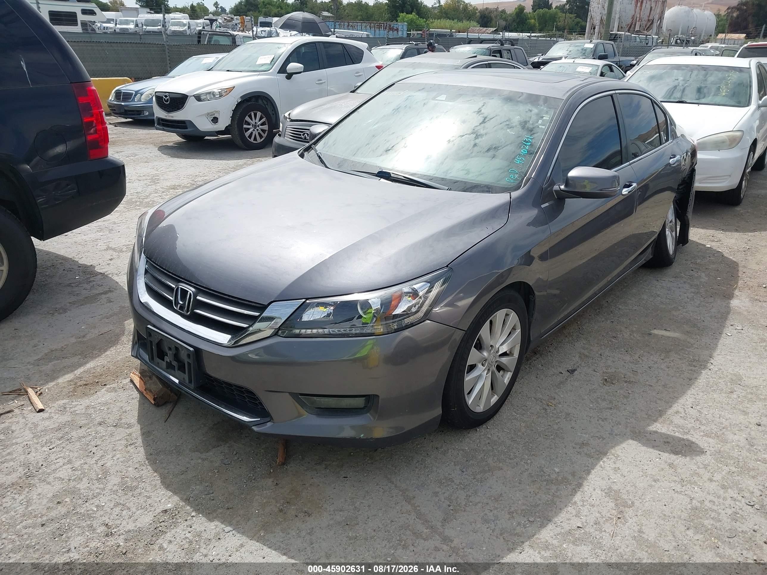 2014 Honda Accord Ex-l Серый vin: 1HGCR2F89EA305690