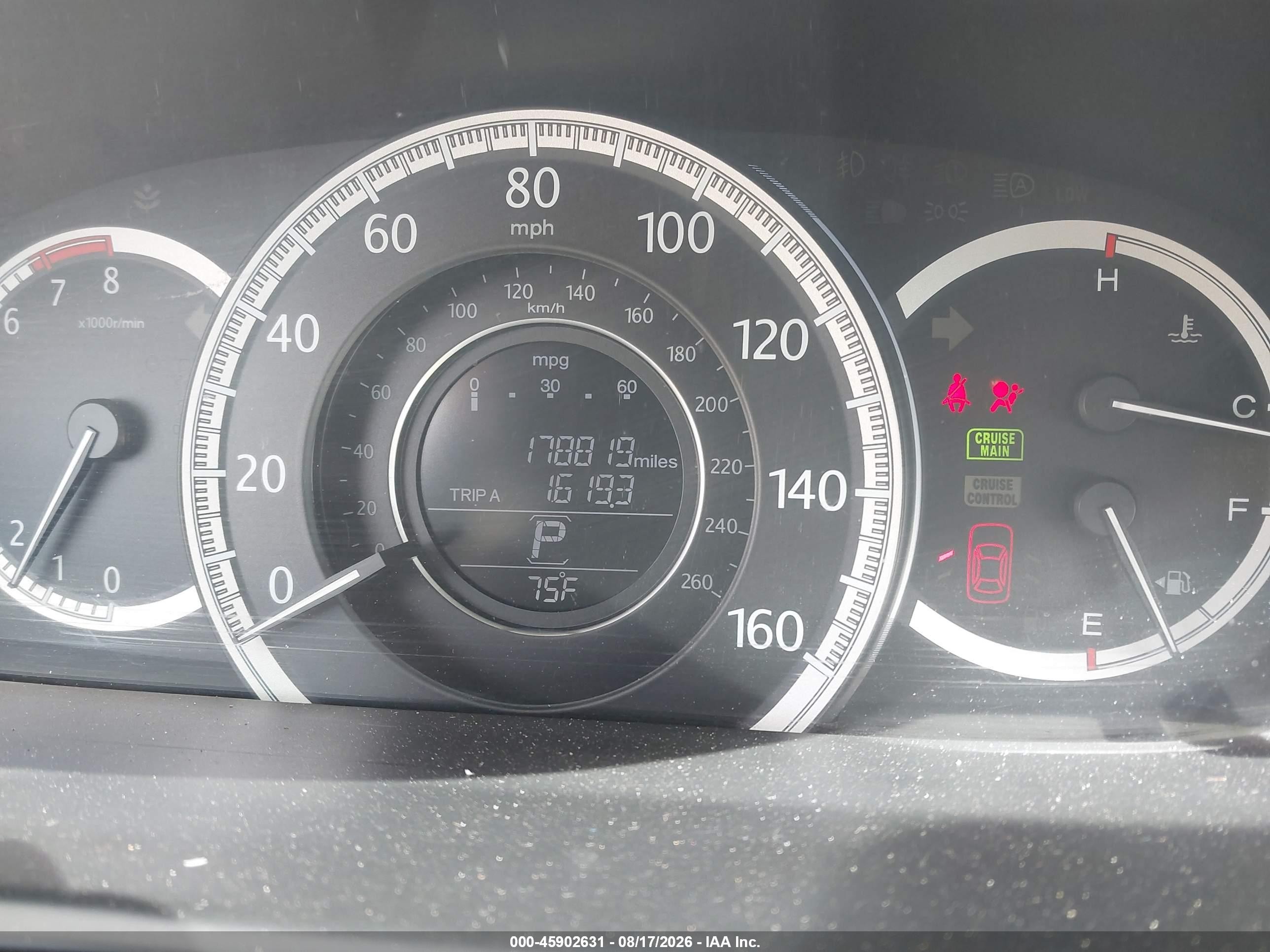 2014 Honda Accord Ex-l Серый vin: 1HGCR2F89EA305690