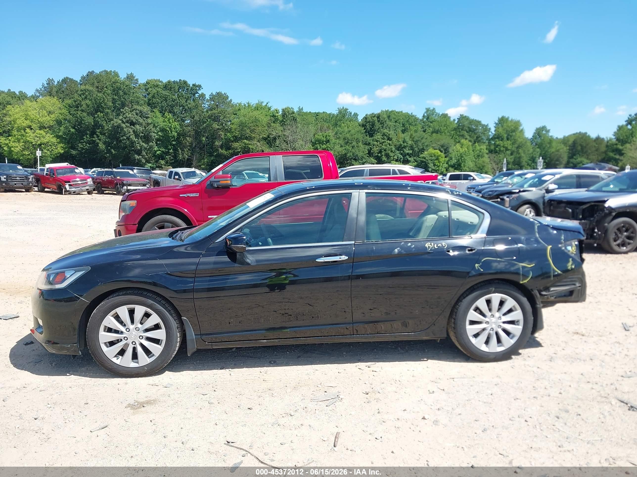 2015 Honda Accord Ex-l Black vin: 1HGCR2F89FA009540