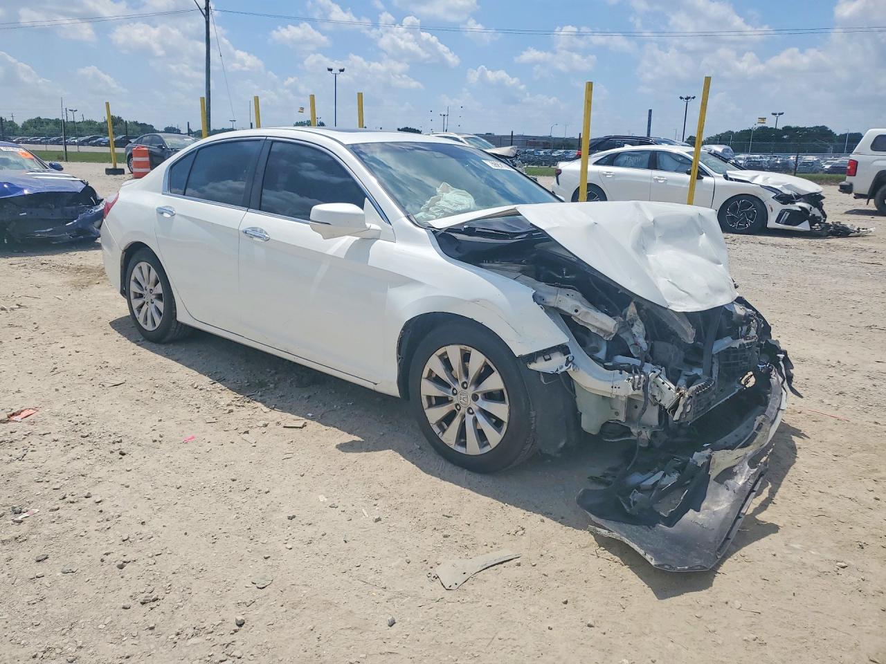 2015 Honda Accord Exl White vin: 1HGCR2F89FA028251