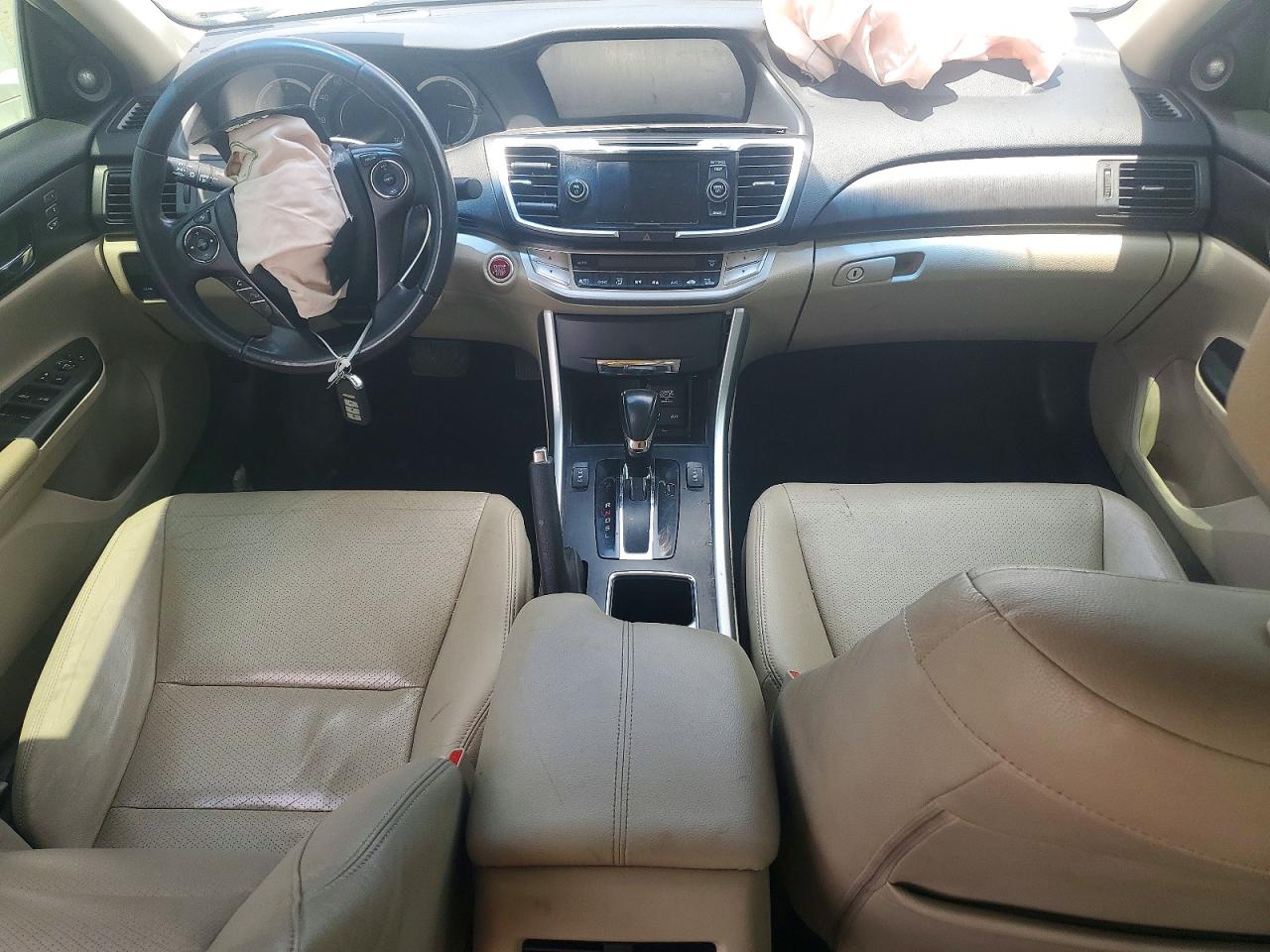 2015 Honda Accord Exl White vin: 1HGCR2F89FA028251