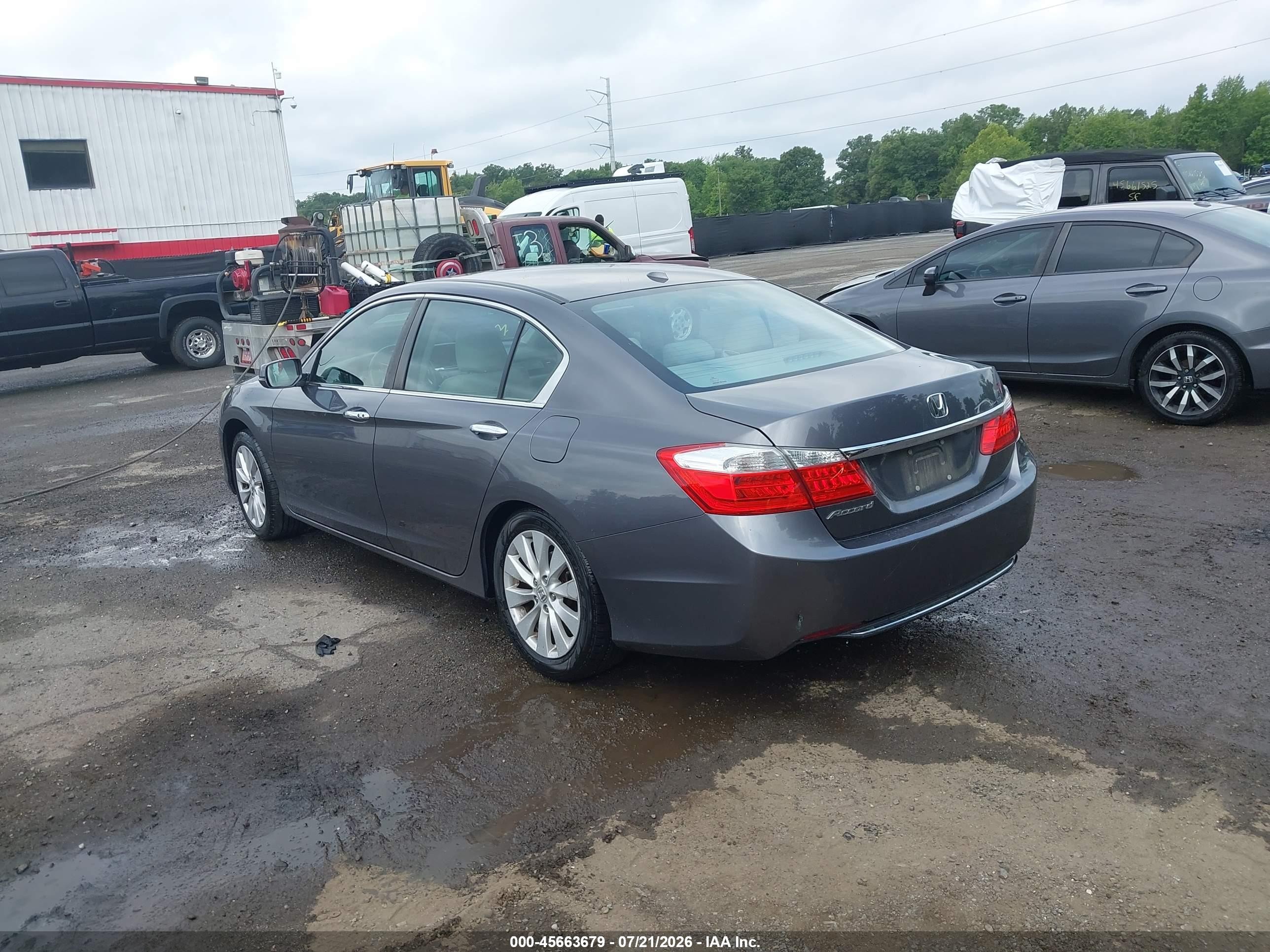 2015 Honda Accord Ex-l Серый vin: 1HGCR2F89FA033384