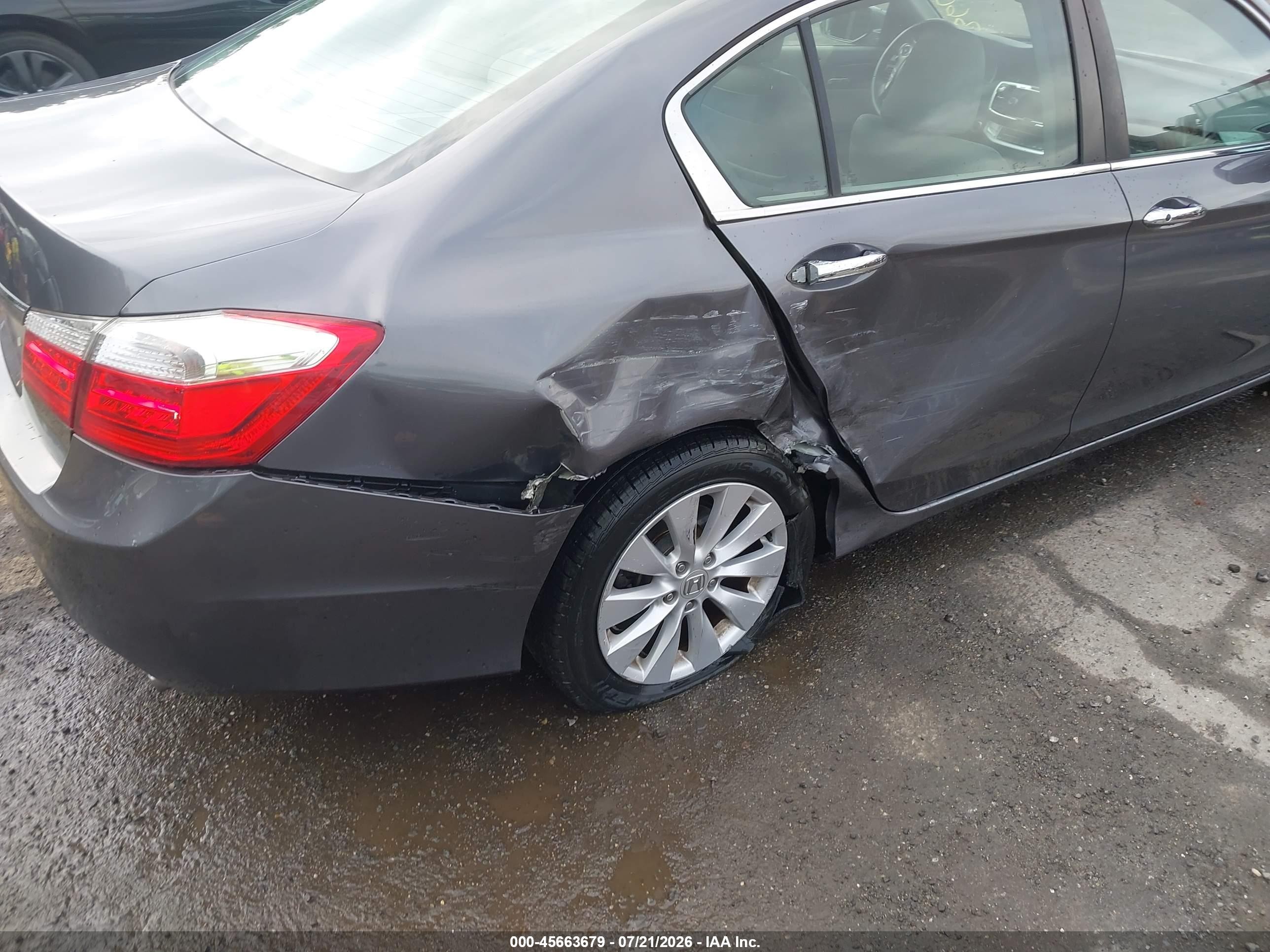 2015 Honda Accord Ex-l Серый vin: 1HGCR2F89FA033384