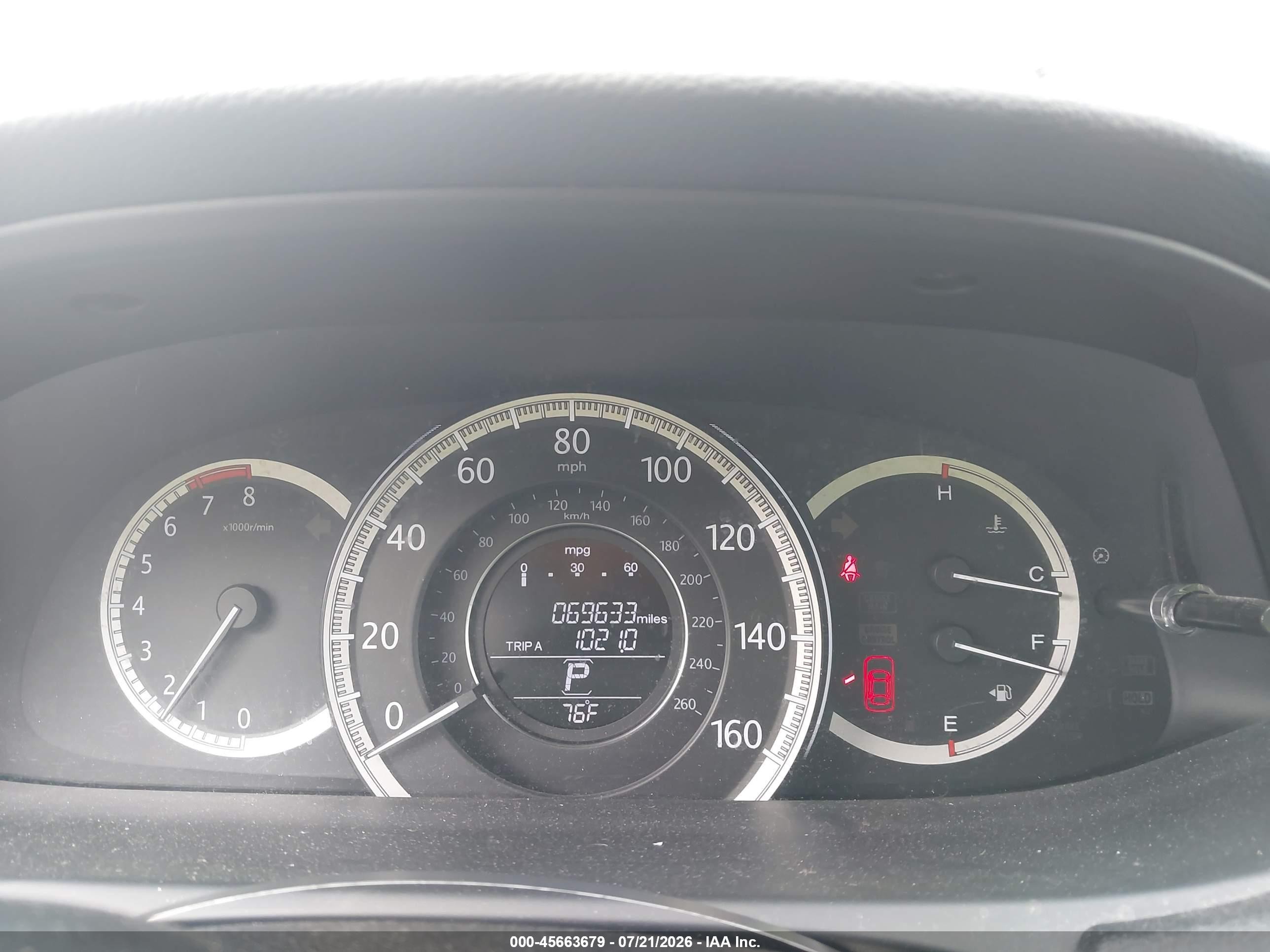 2015 Honda Accord Ex-l Серый vin: 1HGCR2F89FA033384