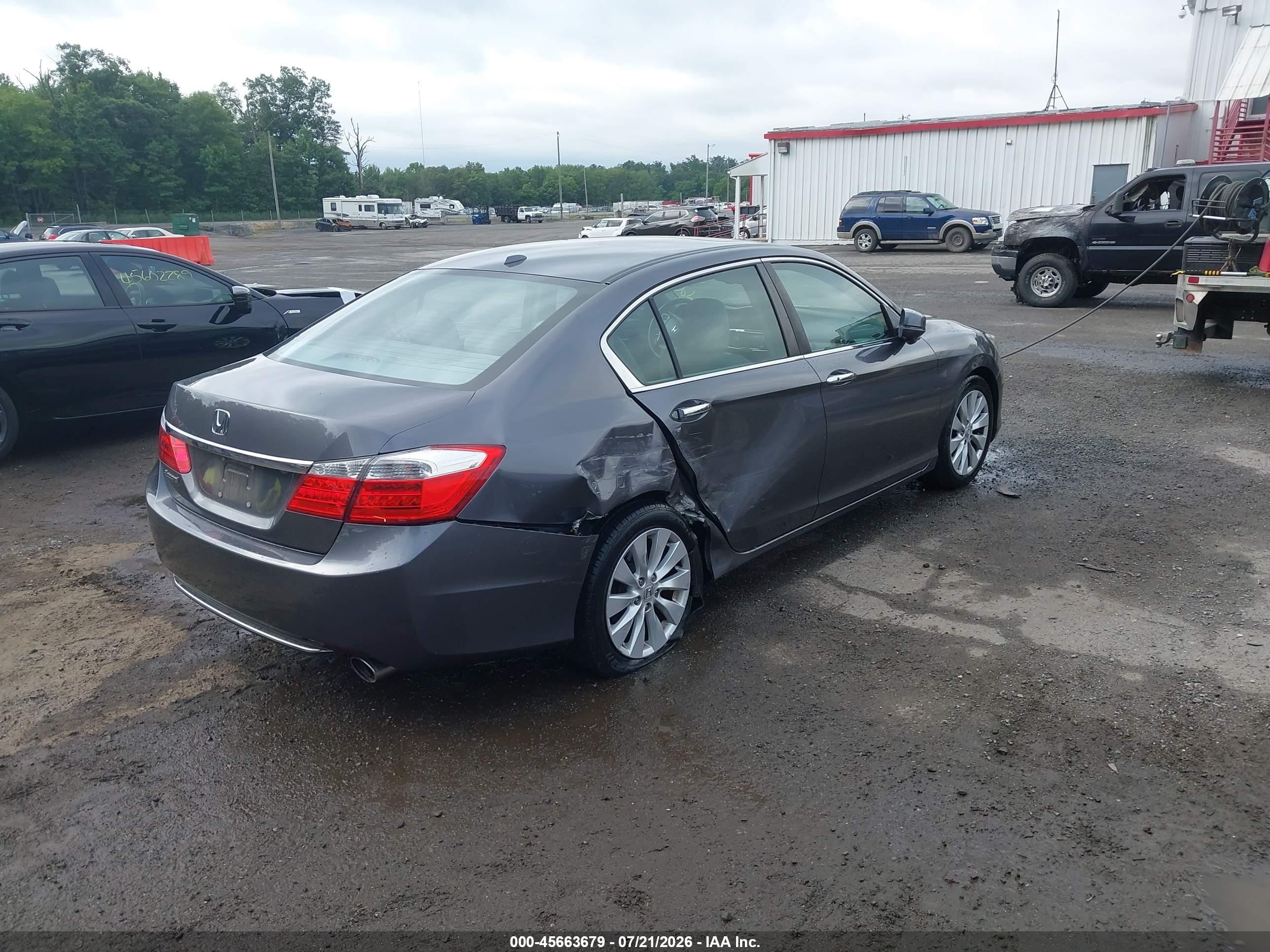 2015 Honda Accord Ex-l Серый vin: 1HGCR2F89FA033384