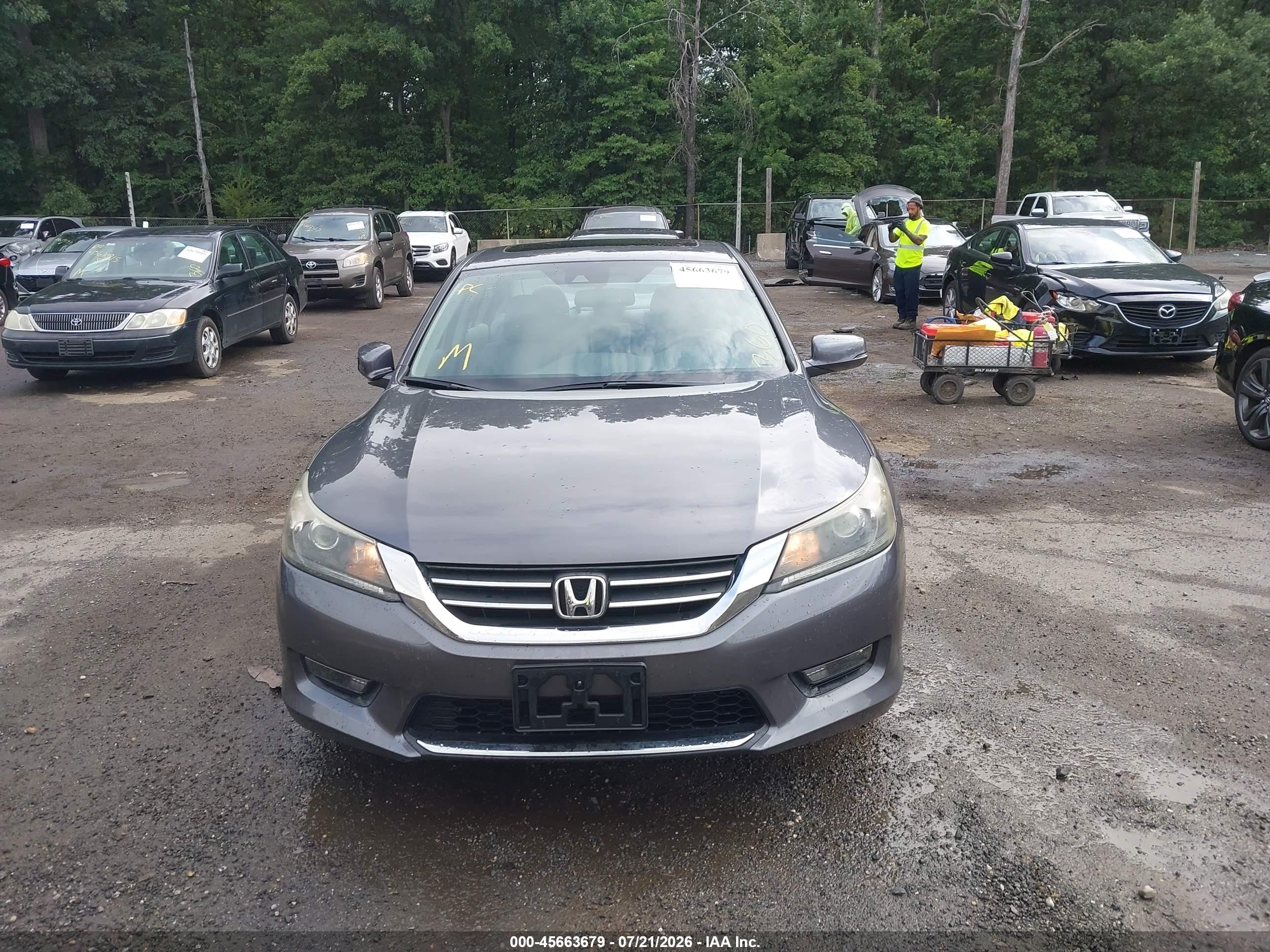 2015 Honda Accord Ex-l Серый vin: 1HGCR2F89FA033384