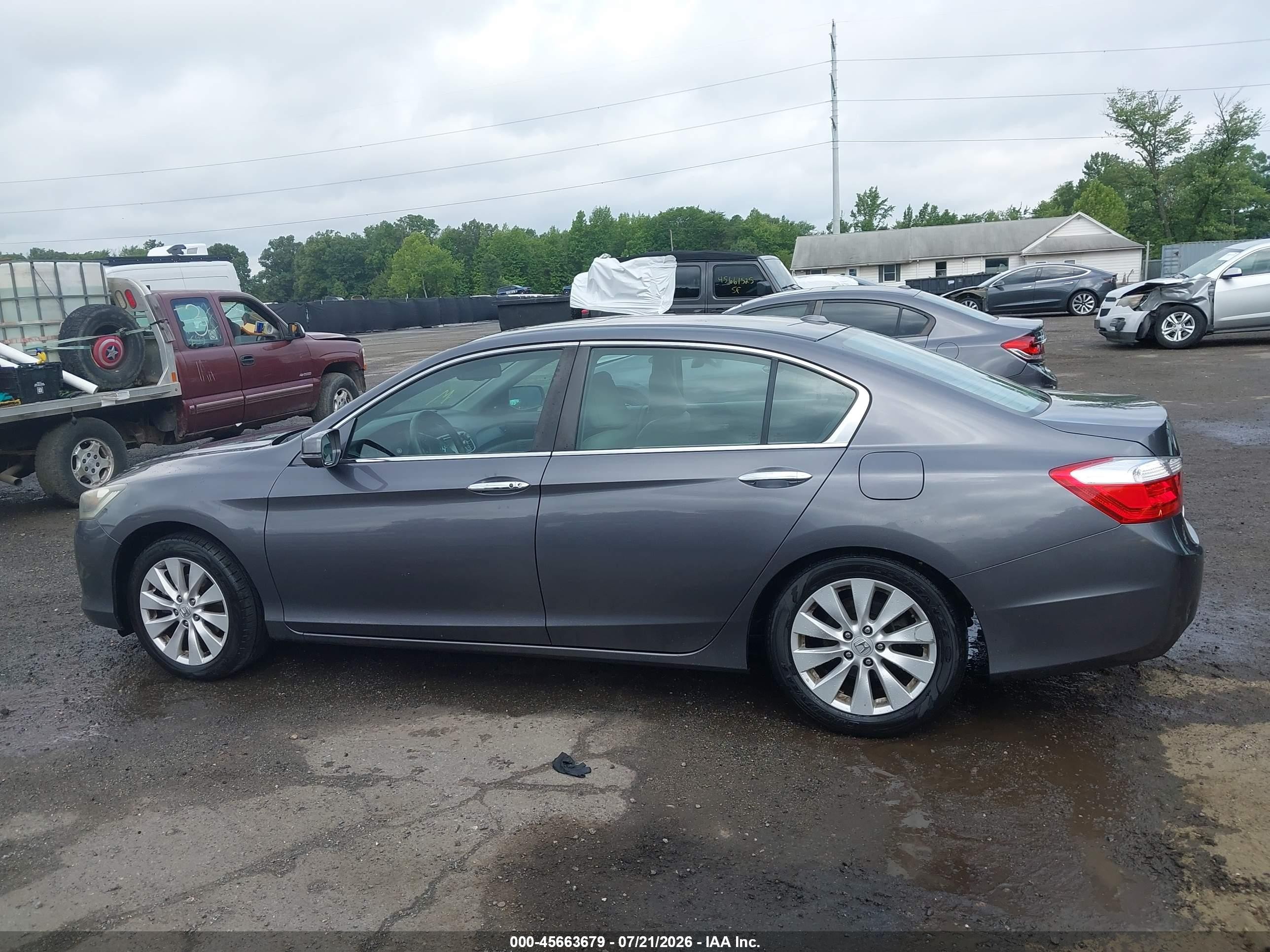 2015 Honda Accord Ex-l Серый vin: 1HGCR2F89FA033384