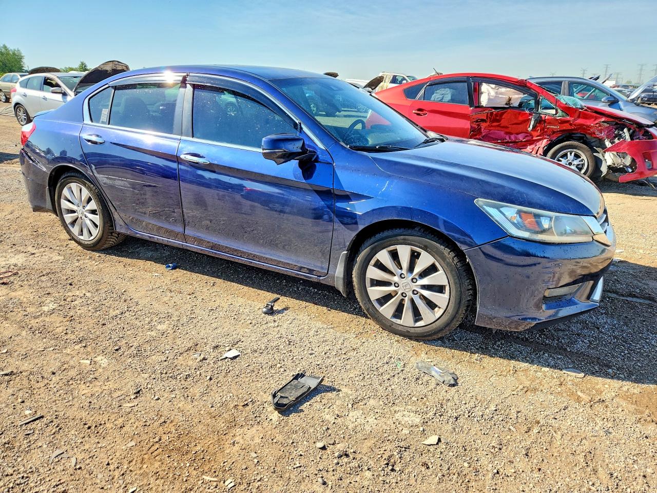 2015 Honda Accord Exl Blue vin: 1HGCR2F89FA042053