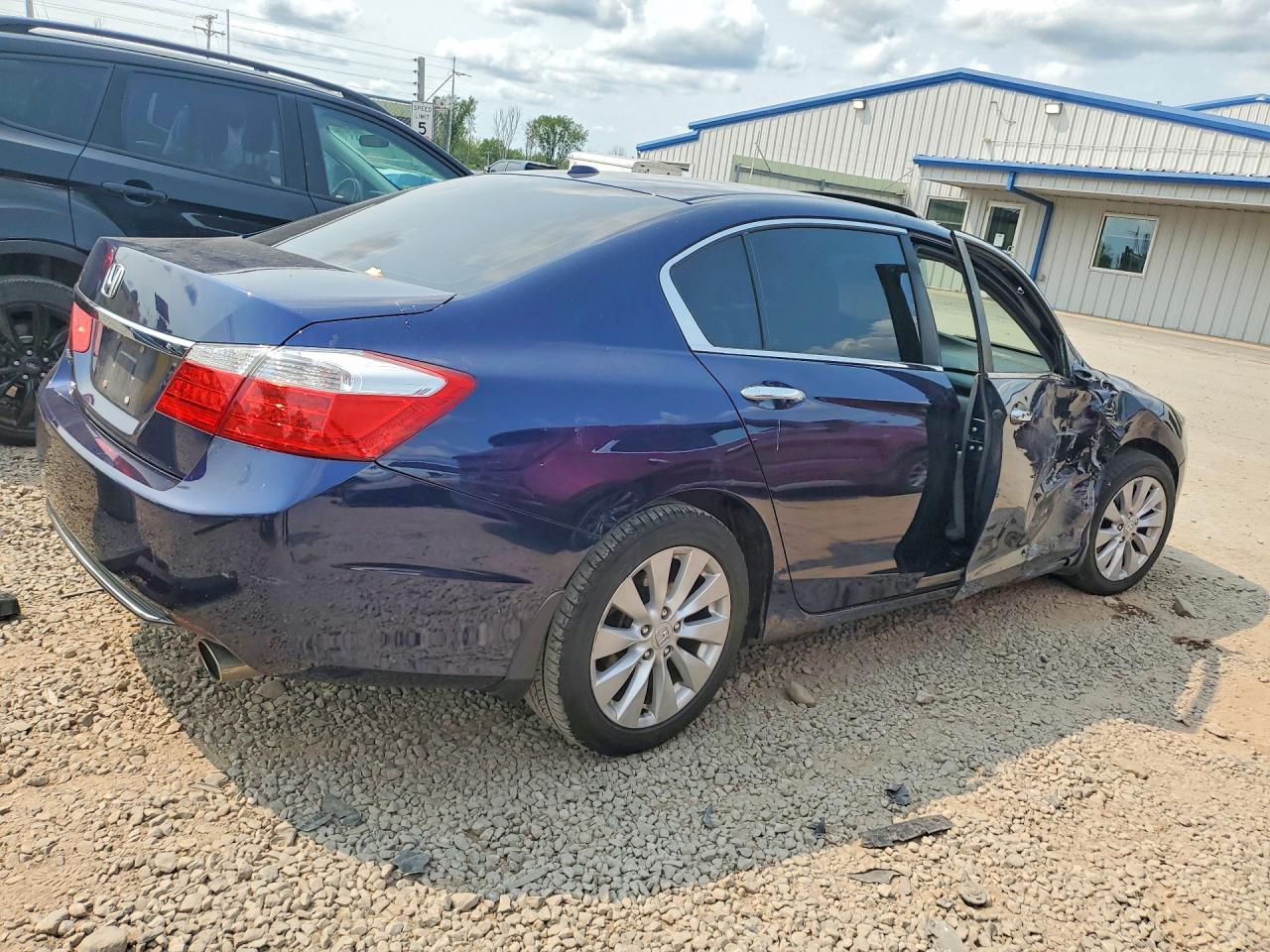 2015 Honda Accord Exl Blue vin: 1HGCR2F89FA050542