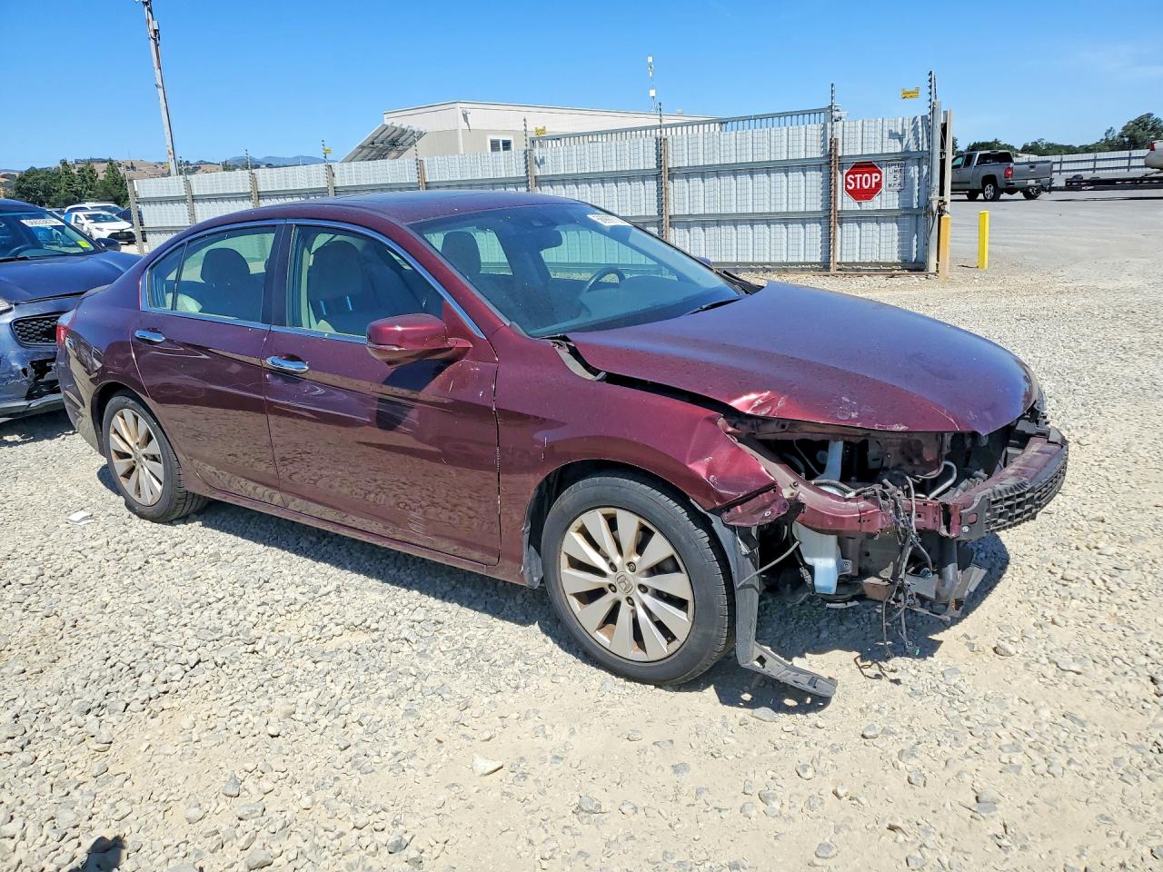 2015 Honda Accord Exl Burgundy vin: 1HGCR2F89FA052095