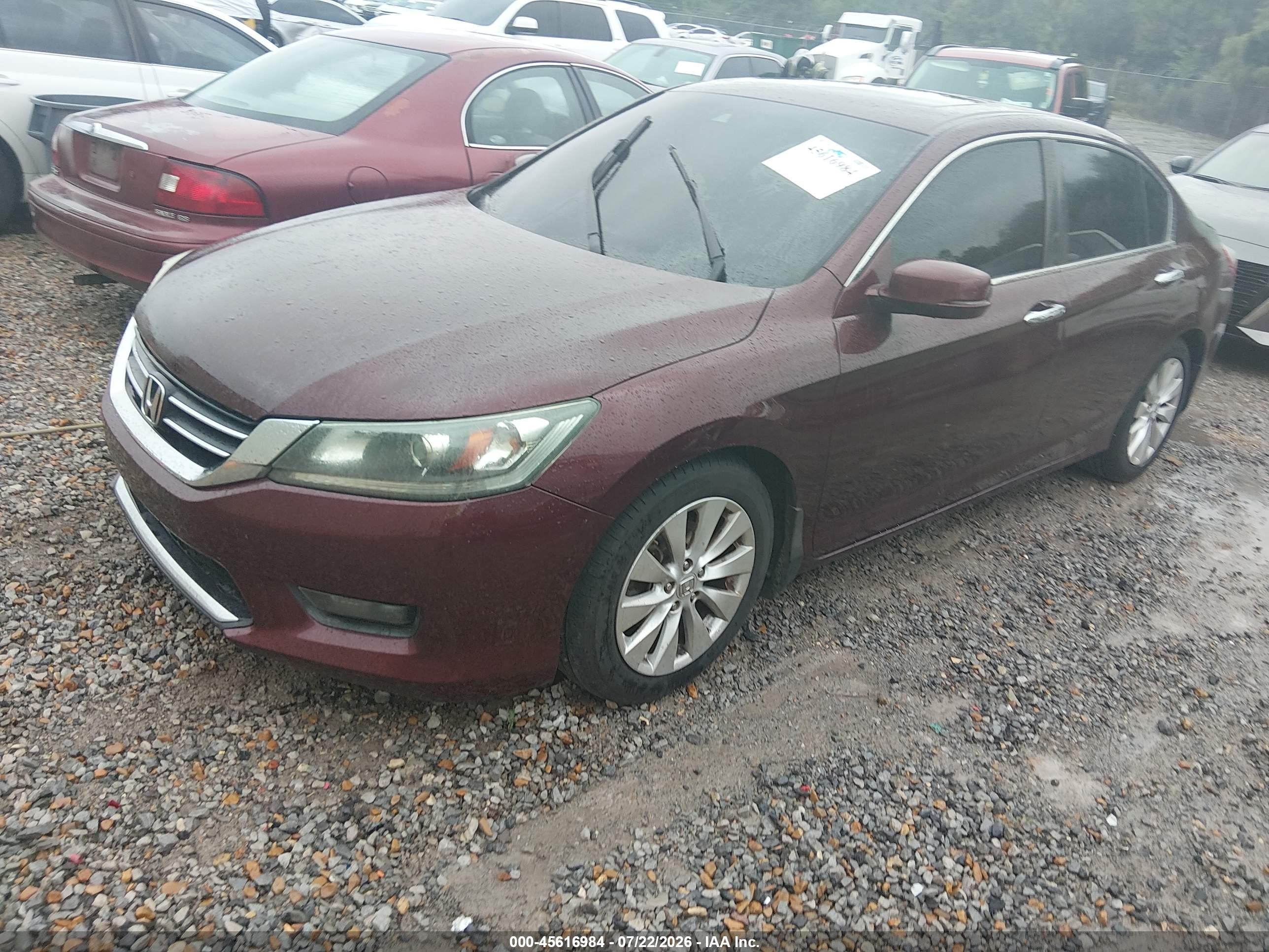 2015 Honda Accord Ex-l Red vin: 1HGCR2F89FA057863