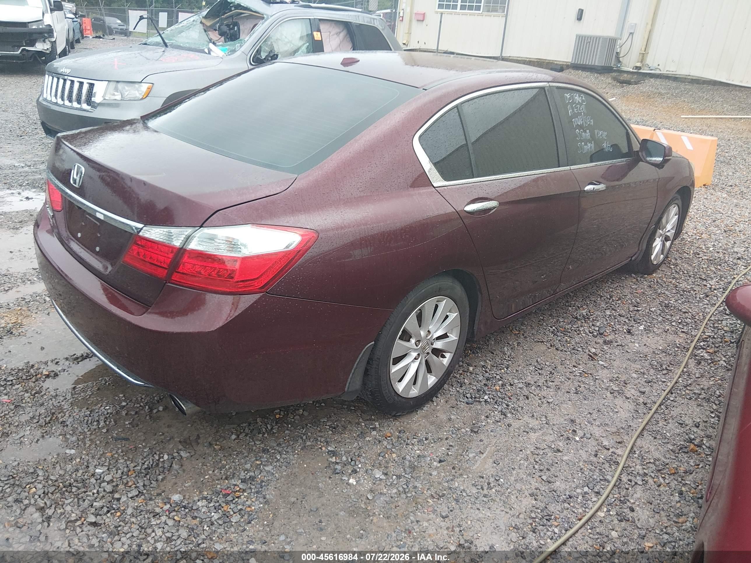 2015 Honda Accord Ex-l Red vin: 1HGCR2F89FA057863