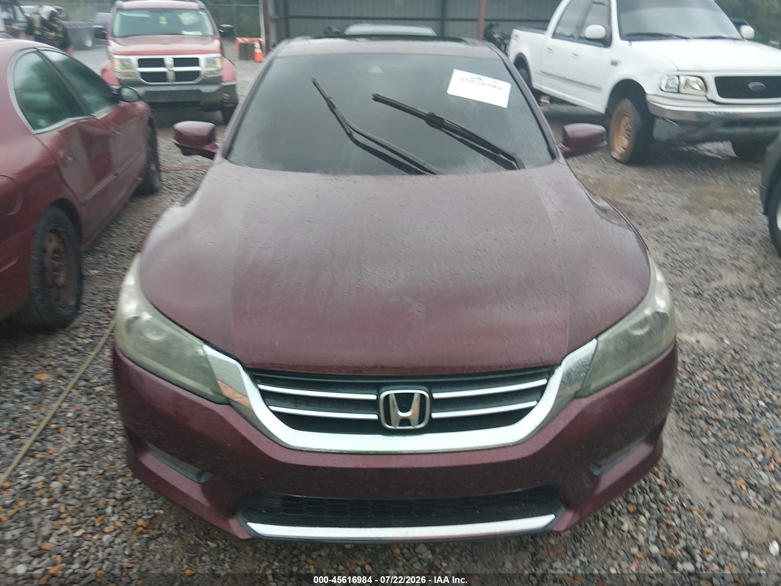2015 Honda Accord Ex-l Red vin: 1HGCR2F89FA057863