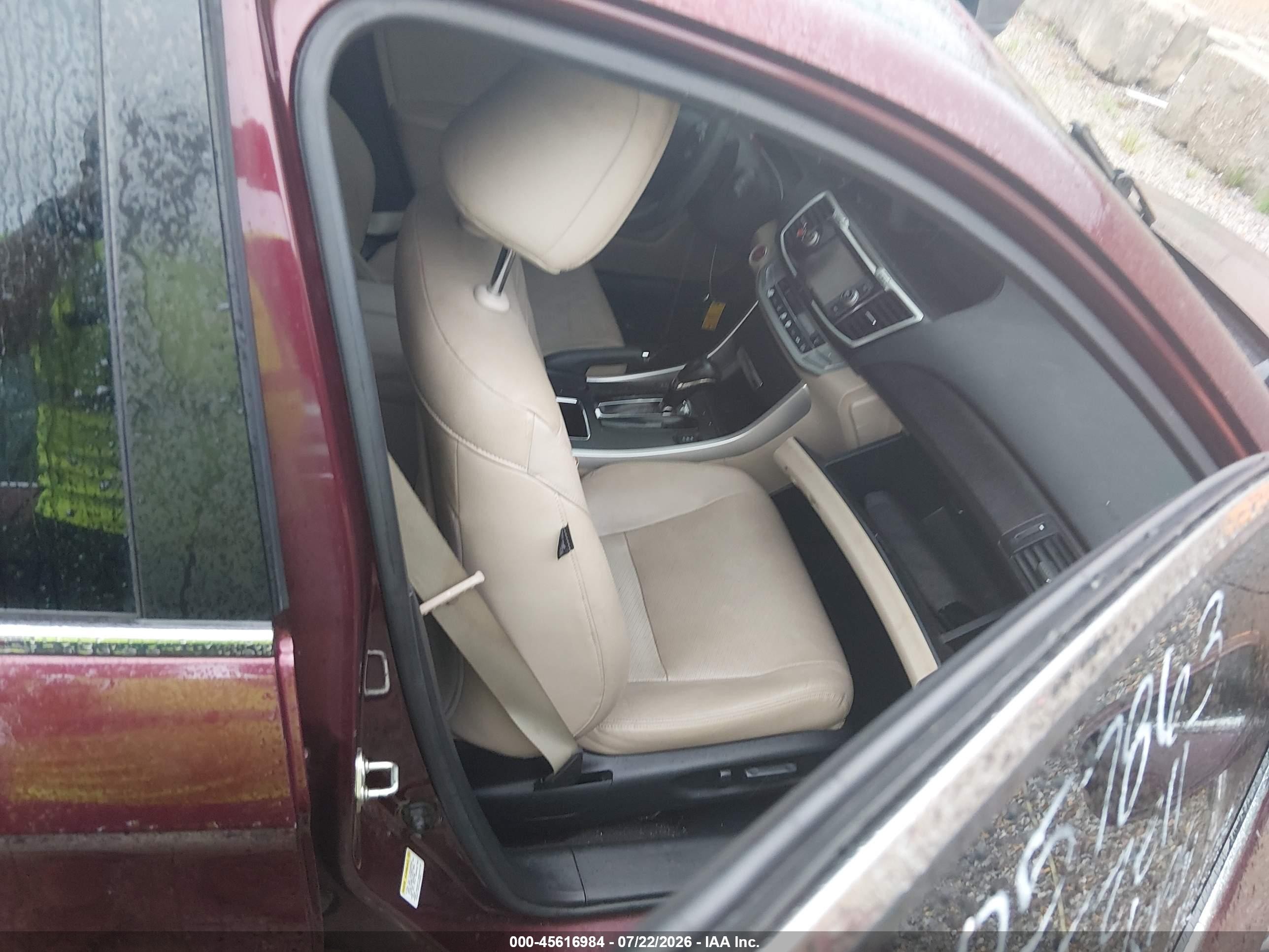 2015 Honda Accord Ex-l Red vin: 1HGCR2F89FA057863