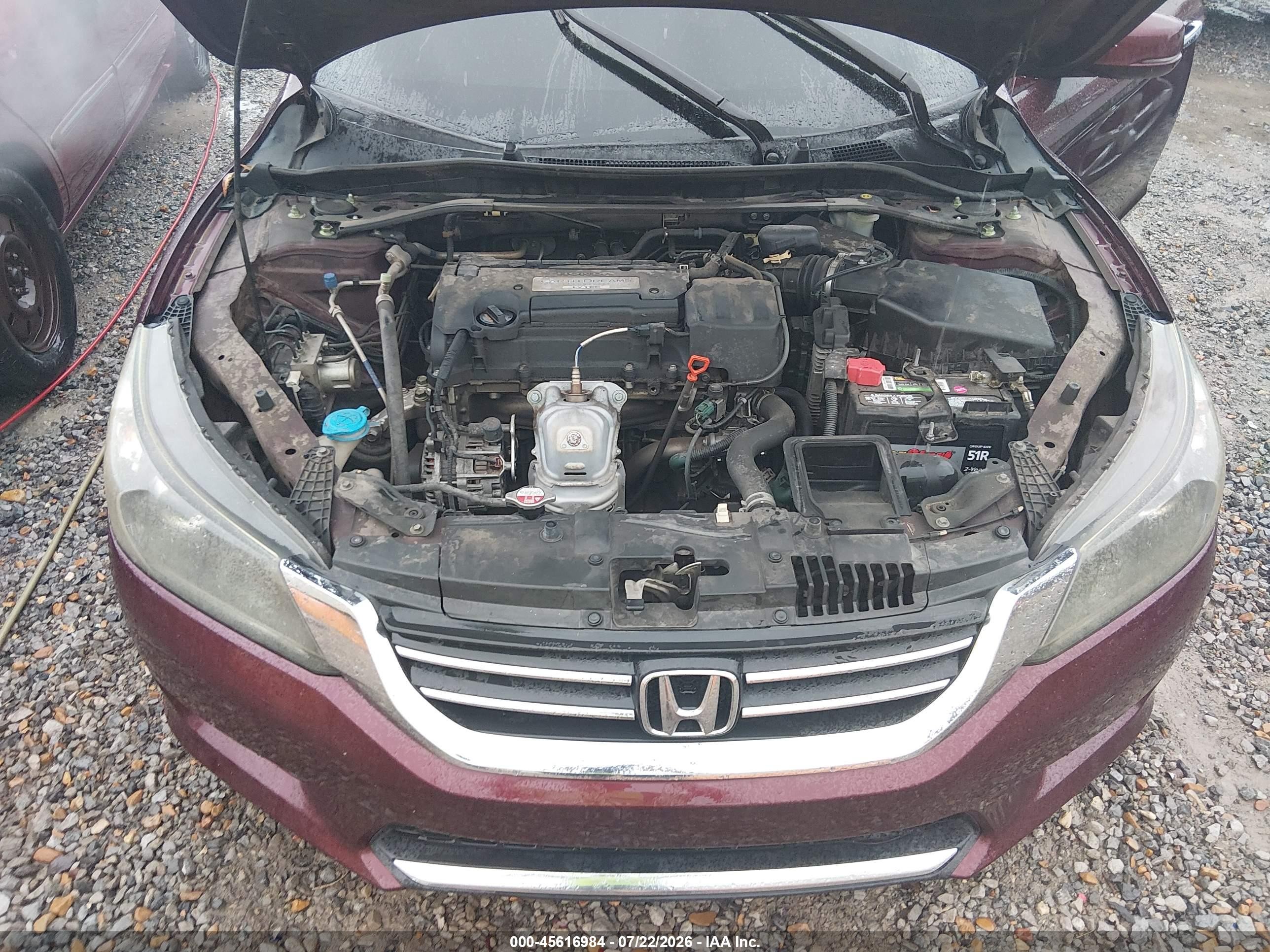 2015 Honda Accord Ex-l Red vin: 1HGCR2F89FA057863