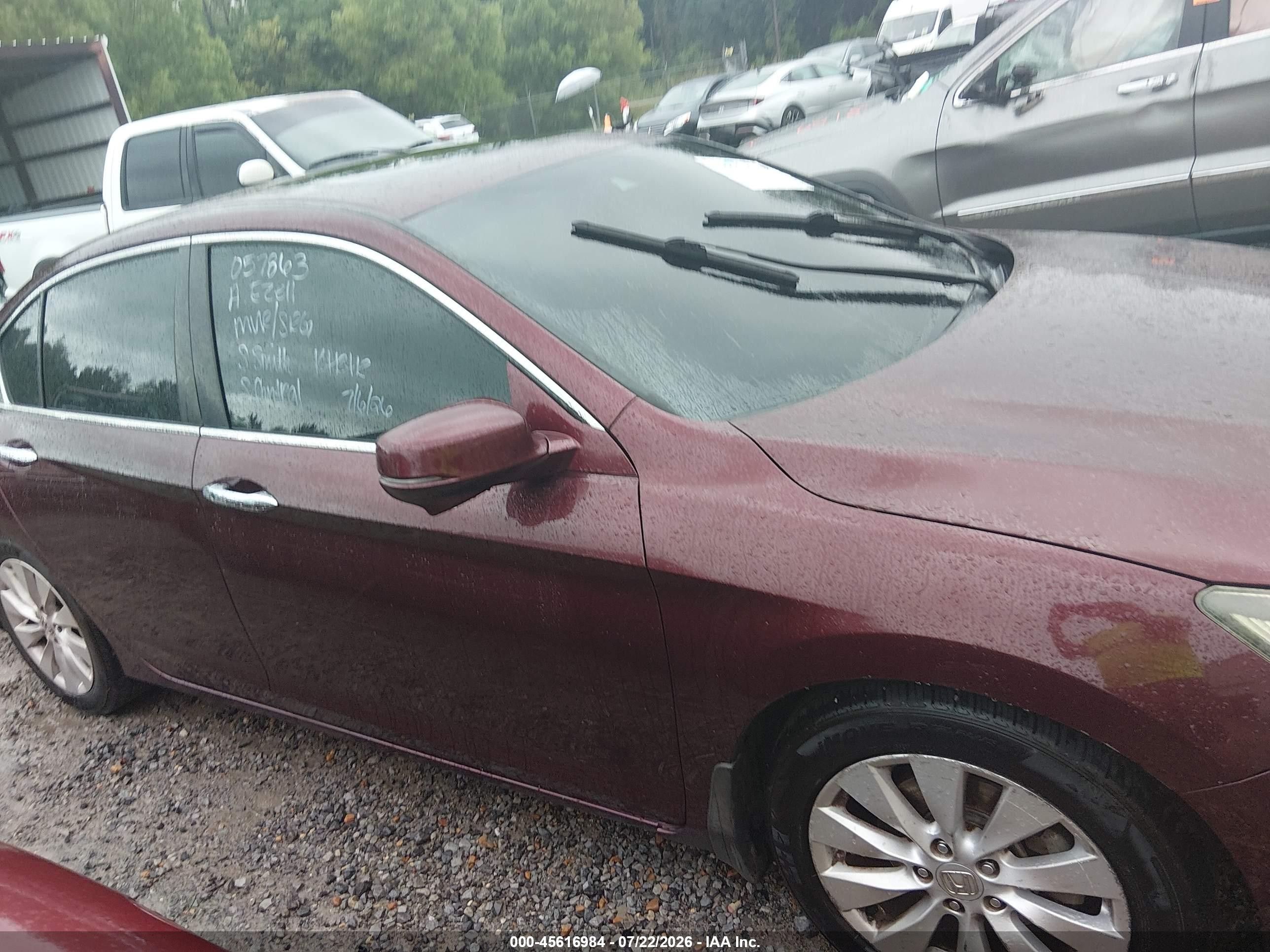 2015 Honda Accord Ex-l Red vin: 1HGCR2F89FA057863