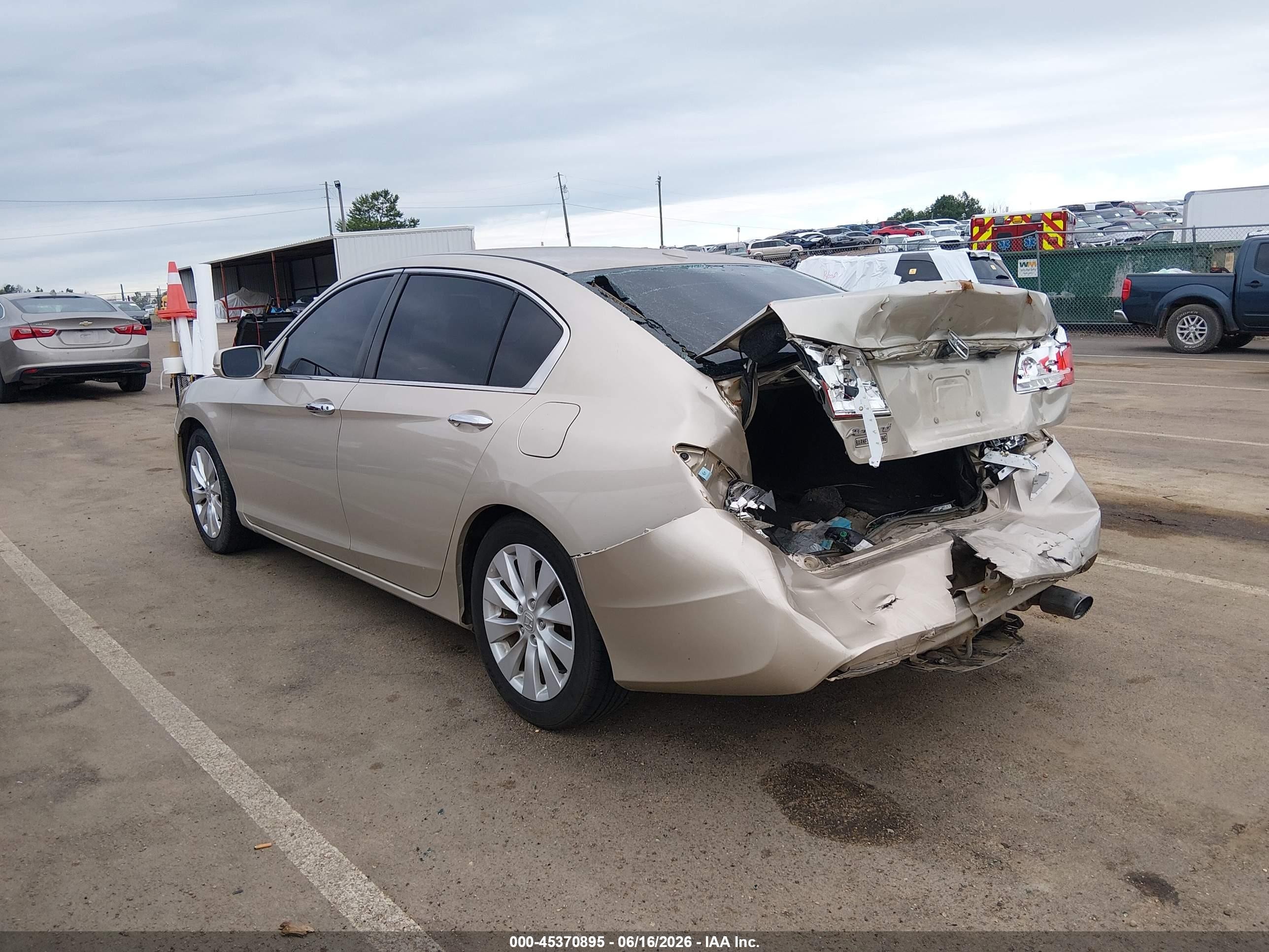 2015 Honda Accord Ex-l Tan vin: 1HGCR2F89FA061444