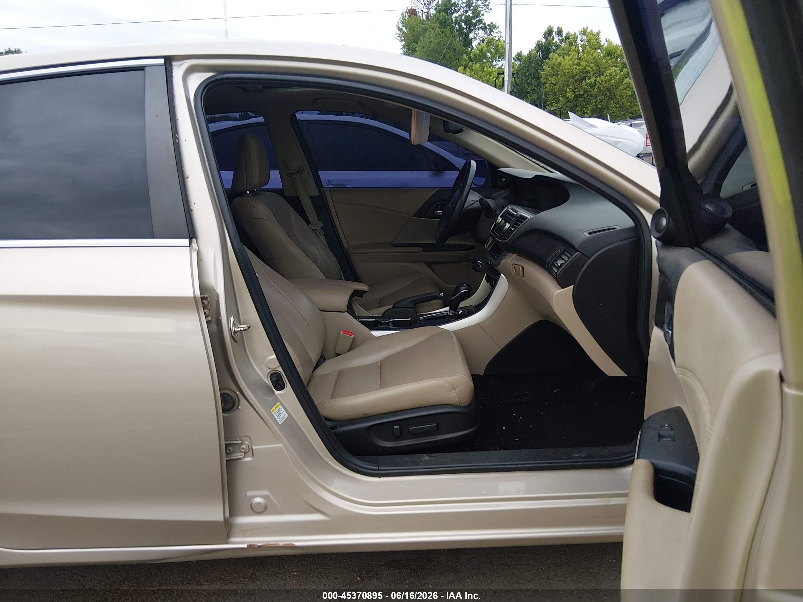 2015 Honda Accord Ex-l Tan vin: 1HGCR2F89FA061444