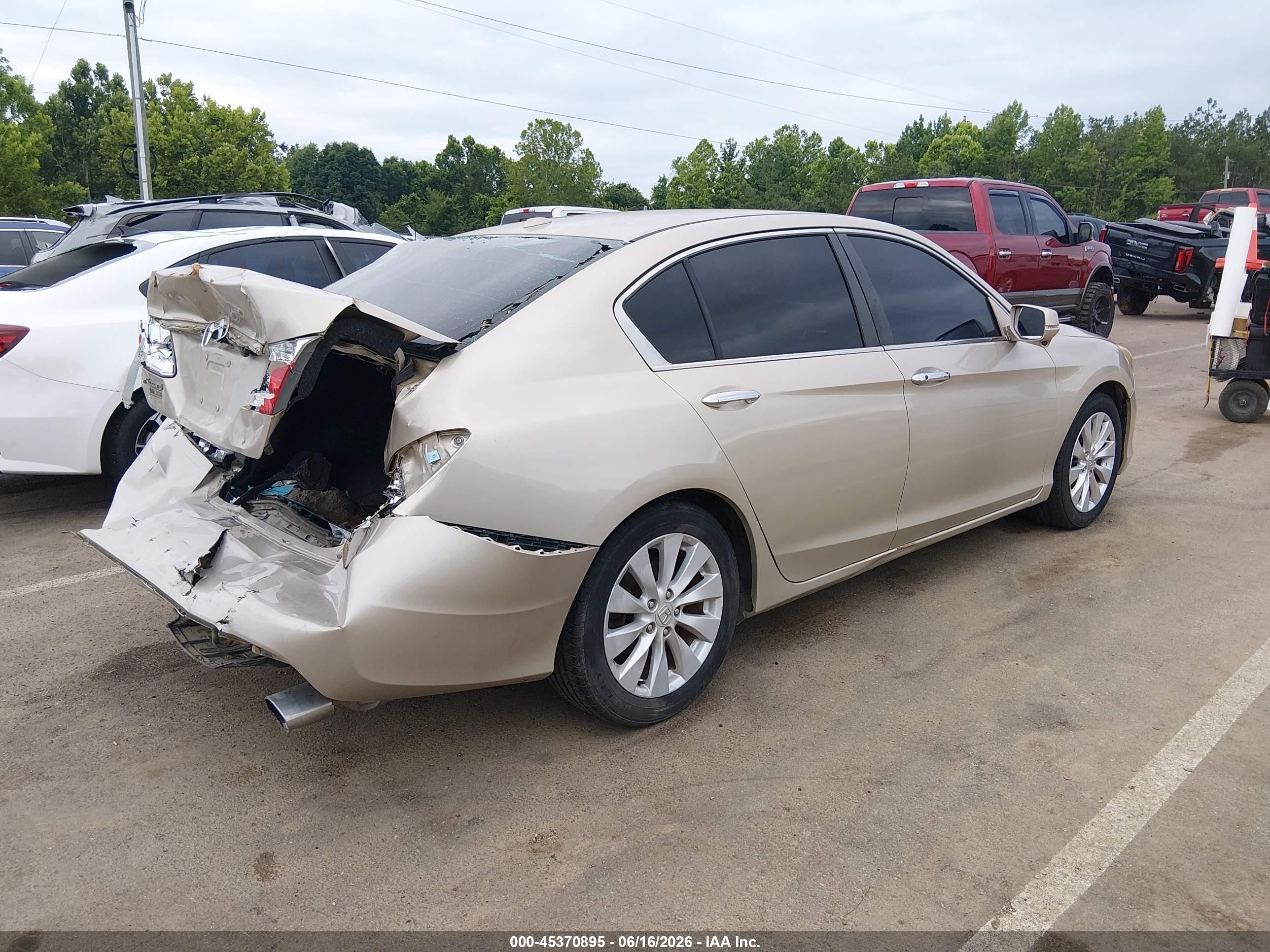2015 Honda Accord Ex-l Tan vin: 1HGCR2F89FA061444