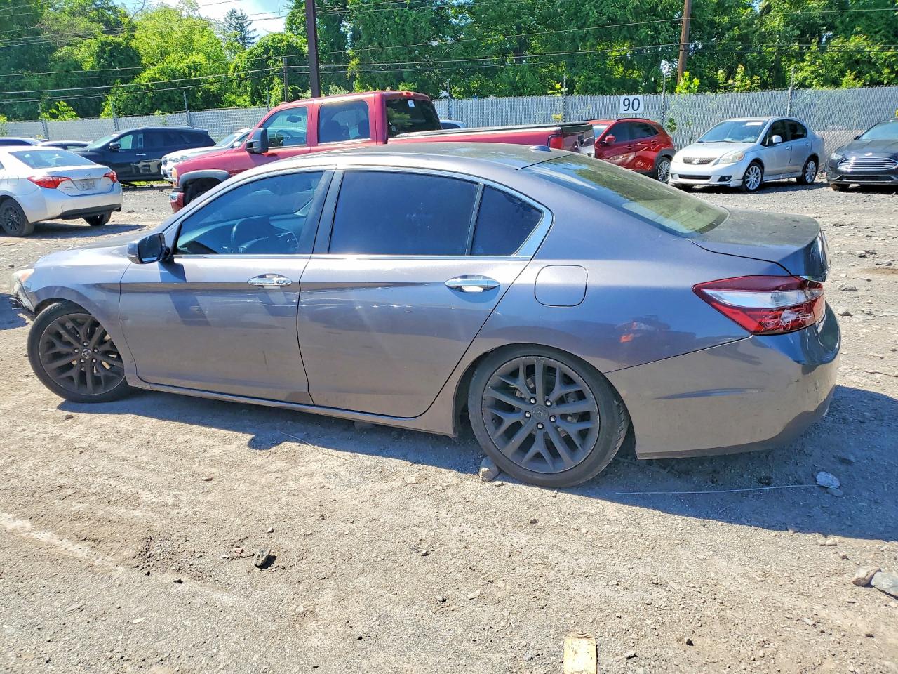 2015 Honda Accord Exl Gray vin: 1HGCR2F89FA085310
