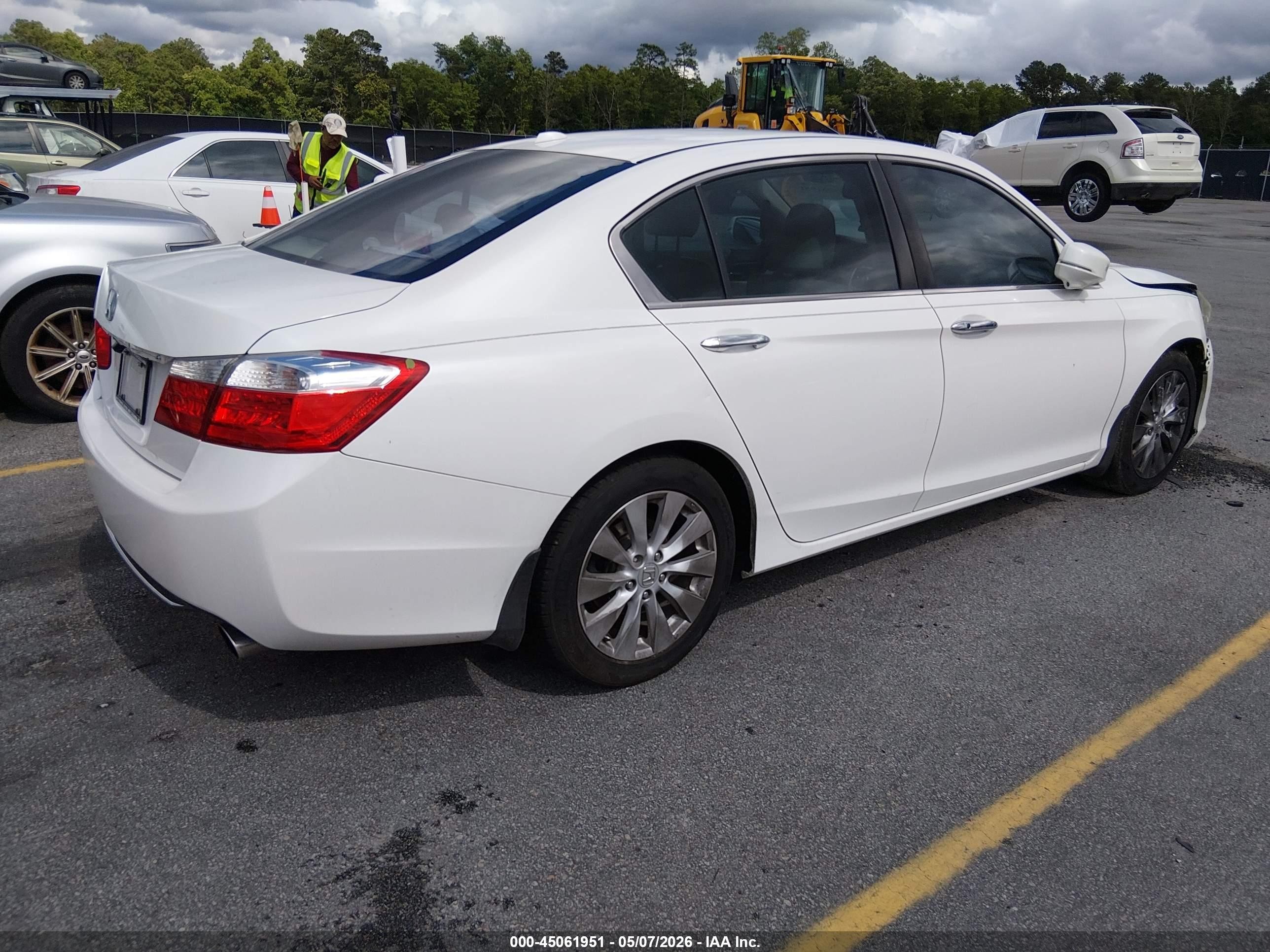 2015 Honda Accord Ex-l White vin: 1HGCR2F89FA087865