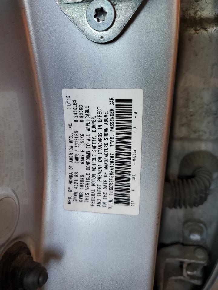 2015 Honda Accord Exl Silver vin: 1HGCR2F89FA106267