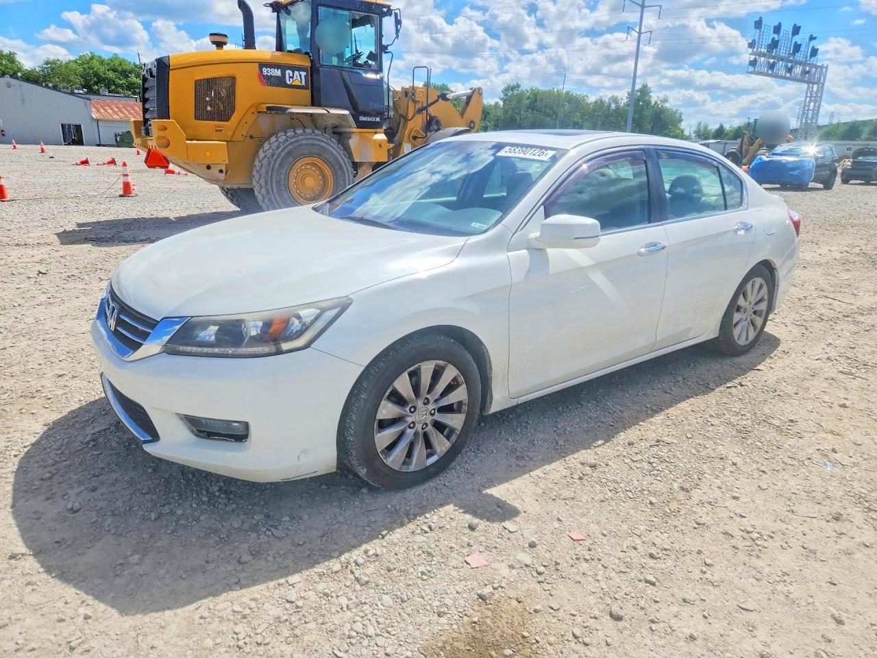 2015 Honda Accord Exl White vin: 1HGCR2F89FA153427