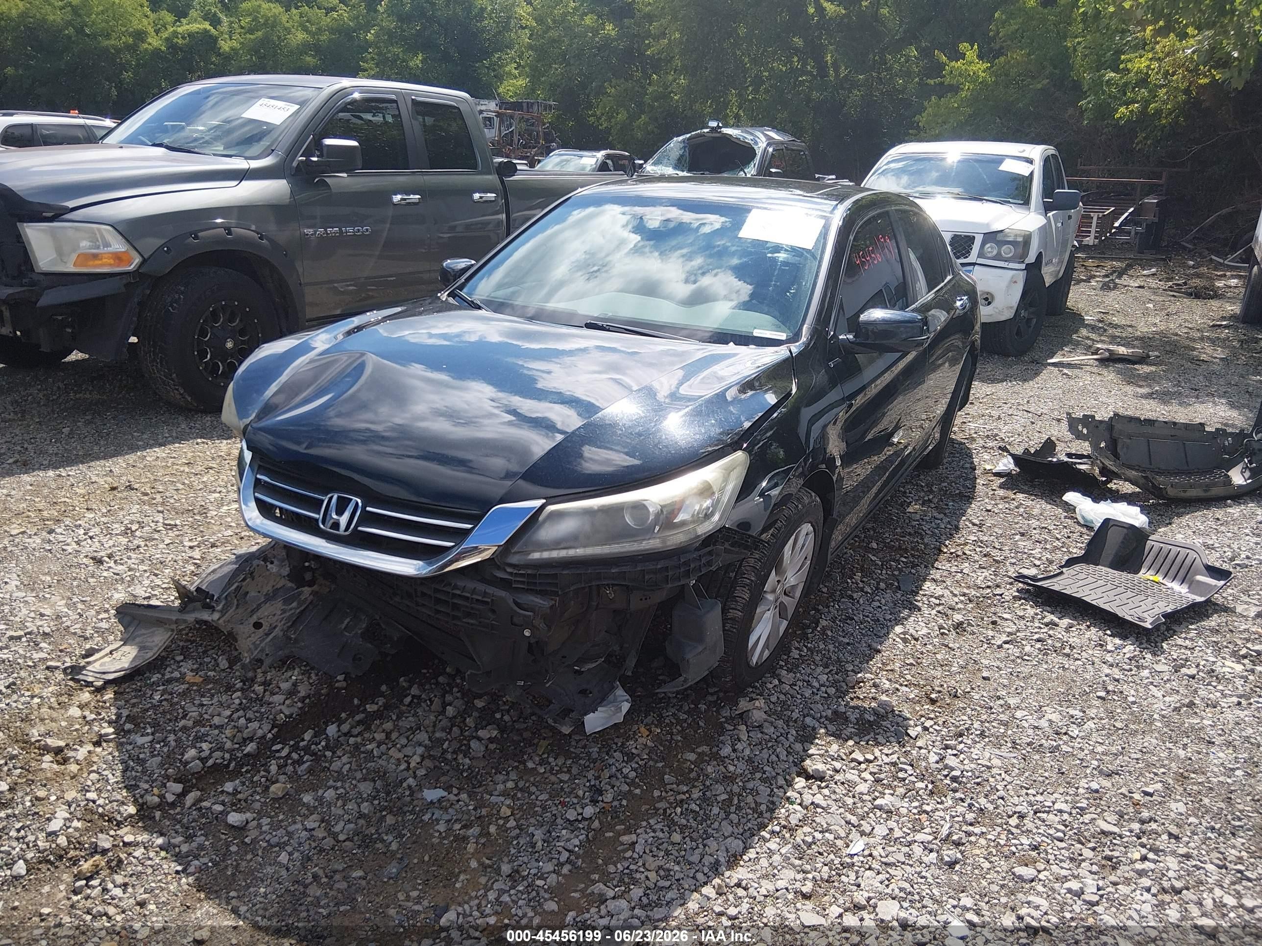 2015 Honda Accord Ex-l Black vin: 1HGCR2F89FA176609
