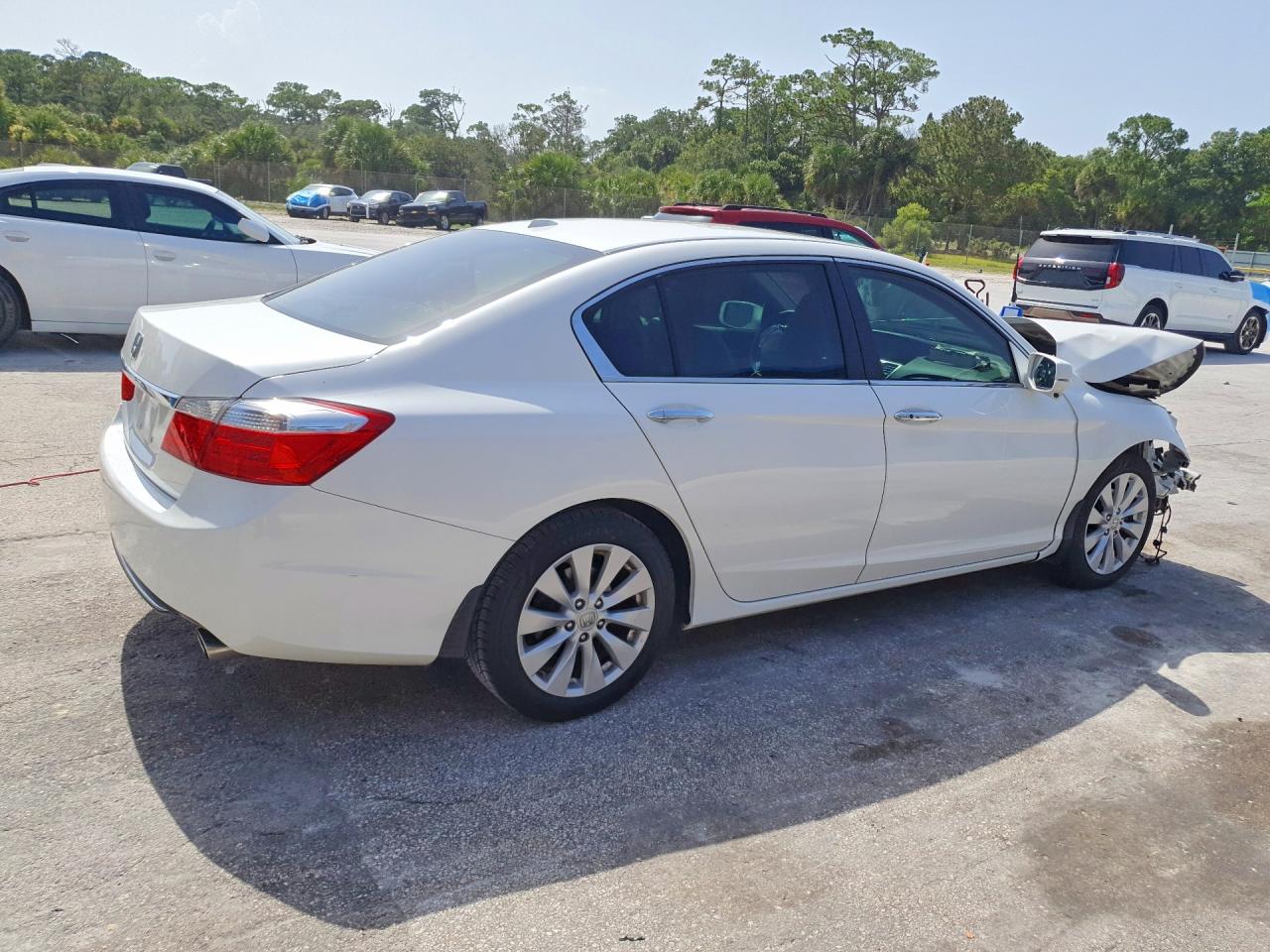2015 Honda Accord Exl Белый vin: 1HGCR2F89FA179848