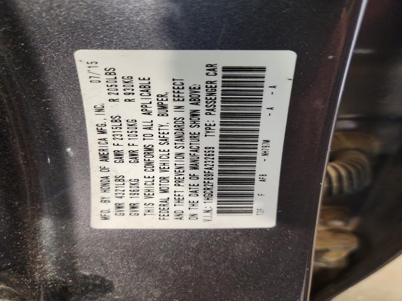 2015 Honda Accord Exl Gray vin: 1HGCR2F89FA232659