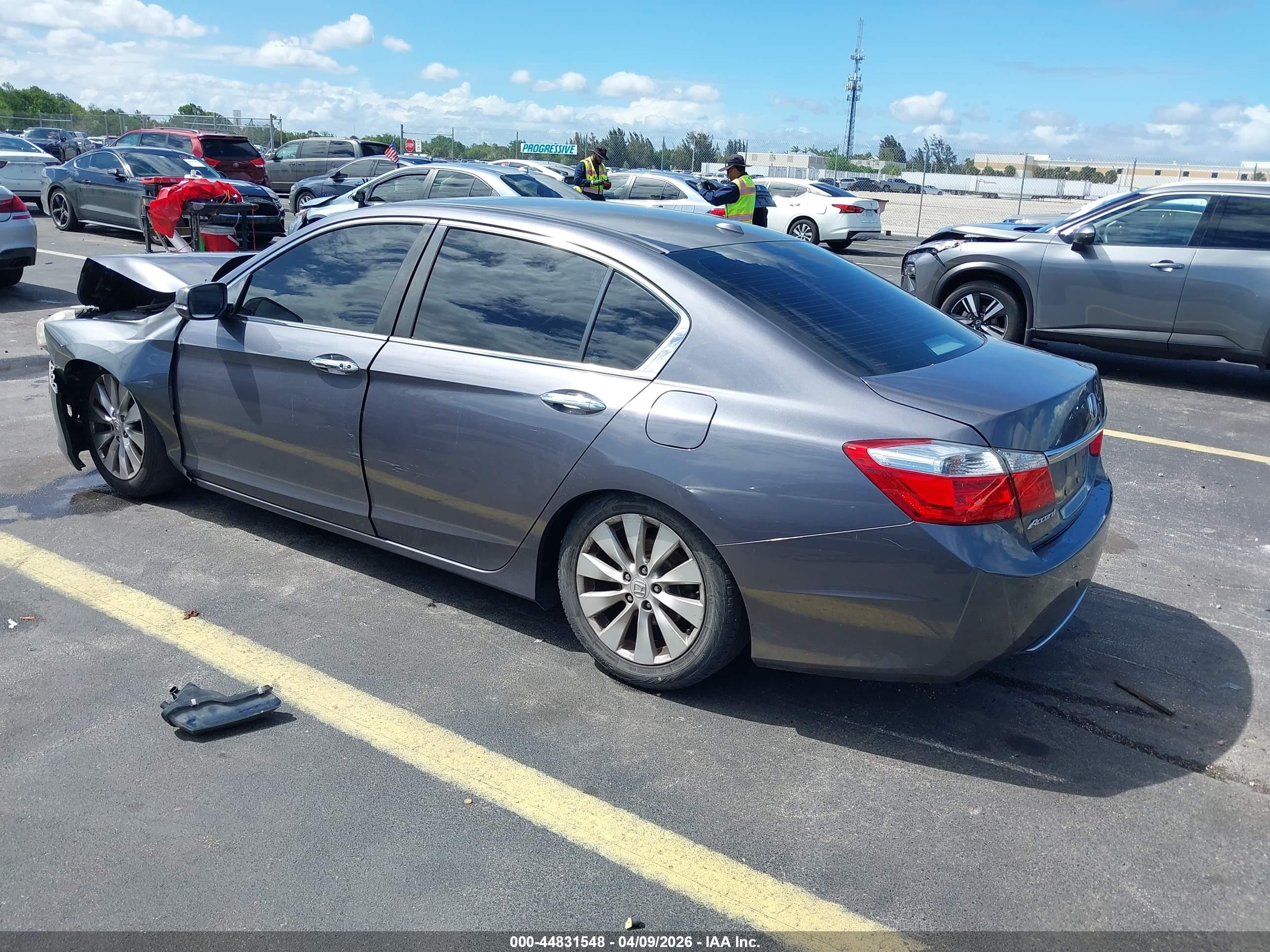 2015 Honda Accord Ex-l Gray vin: 1HGCR2F89FA263331