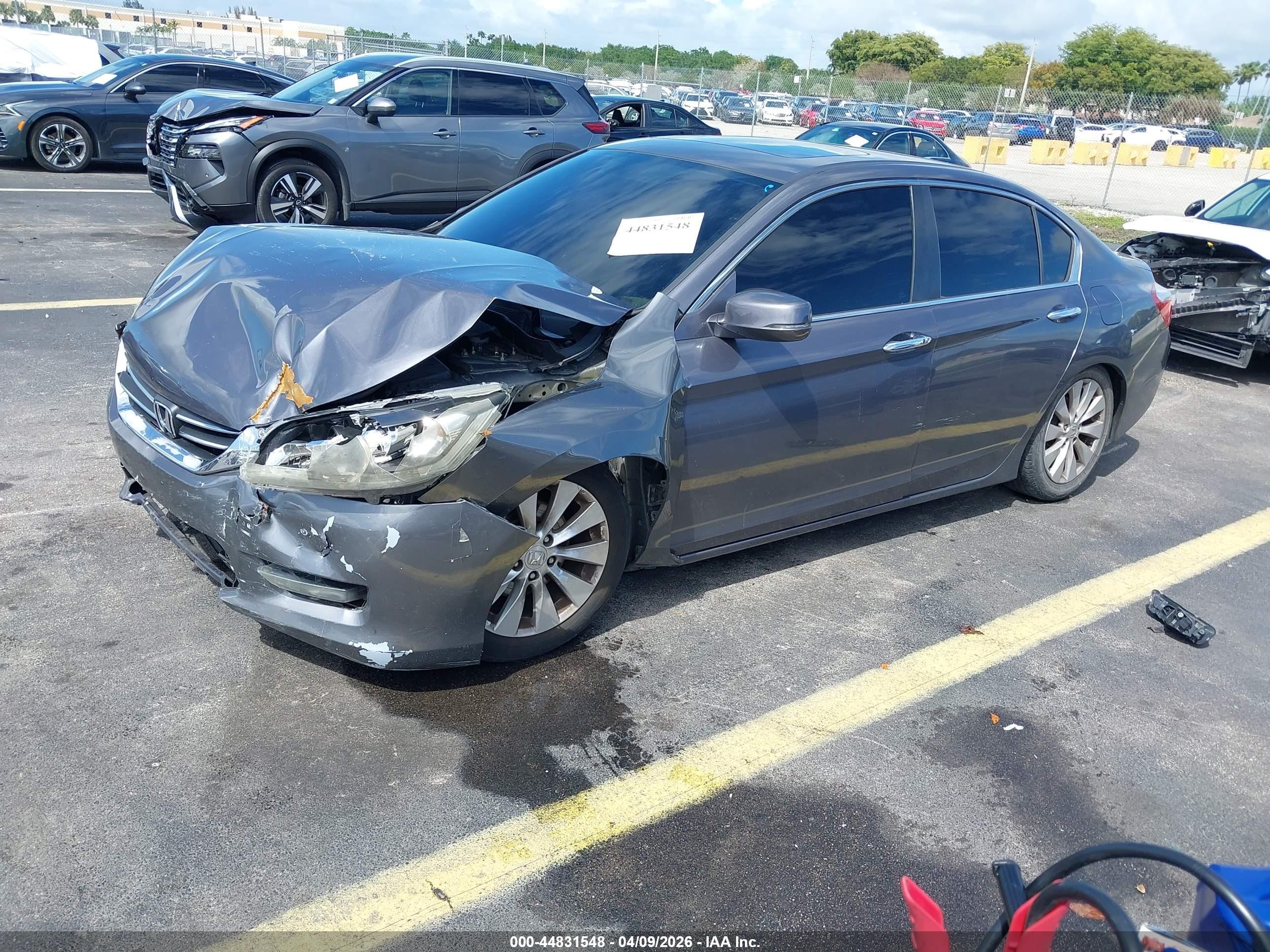 2015 Honda Accord Ex-l Gray vin: 1HGCR2F89FA263331
