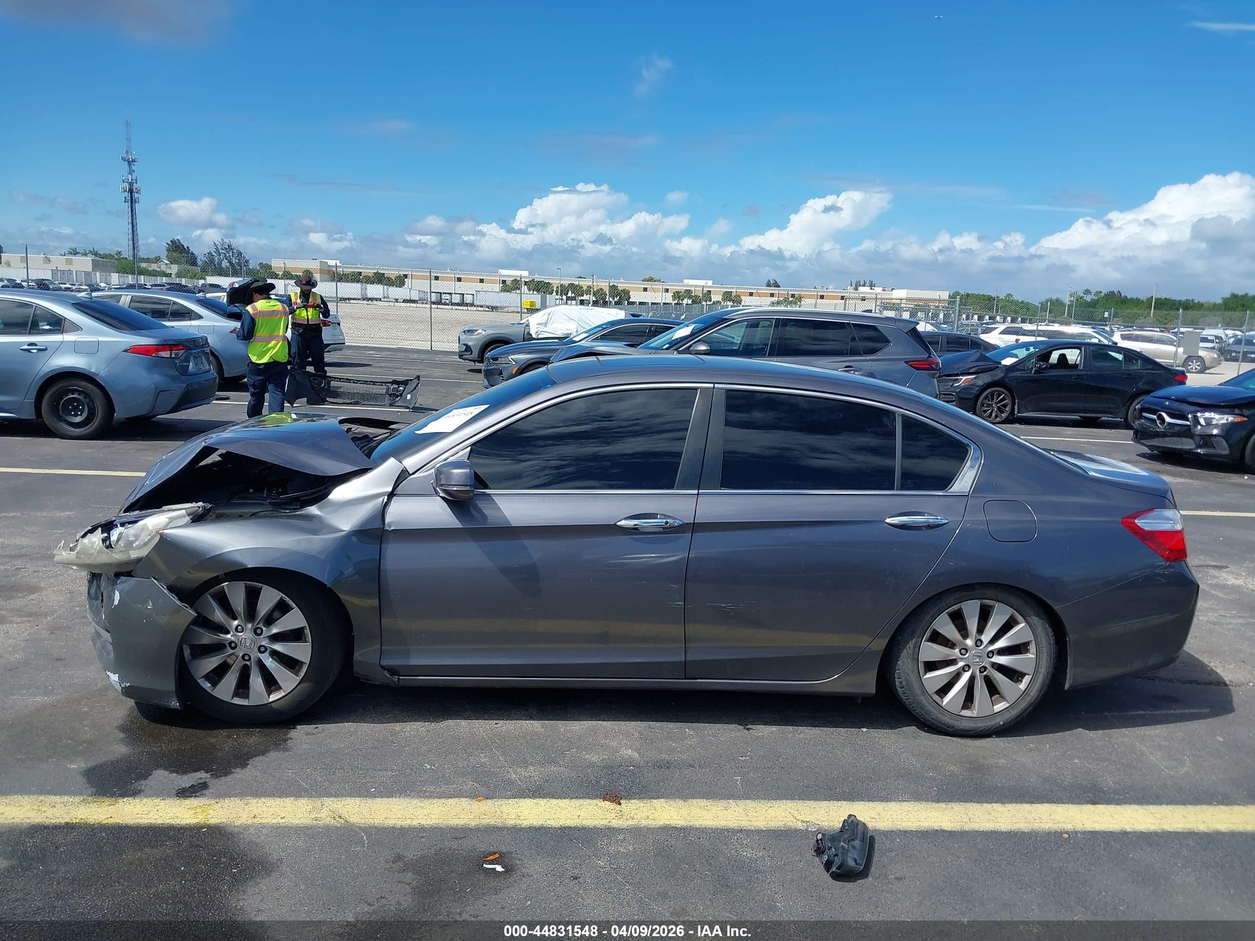 2015 Honda Accord Ex-l Gray vin: 1HGCR2F89FA263331