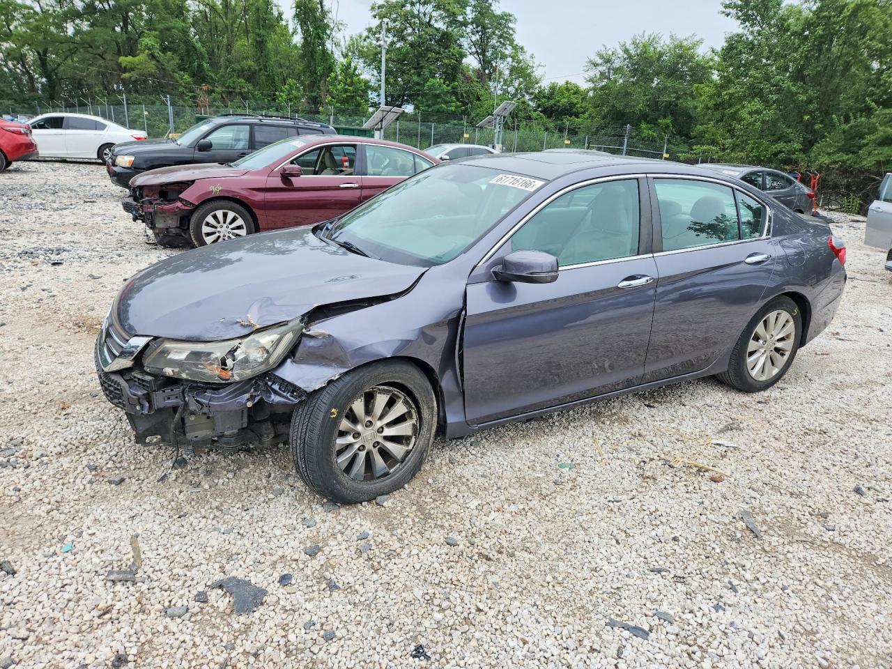 2015 Honda Accord Exl Серый vin: 1HGCR2F89FA263376