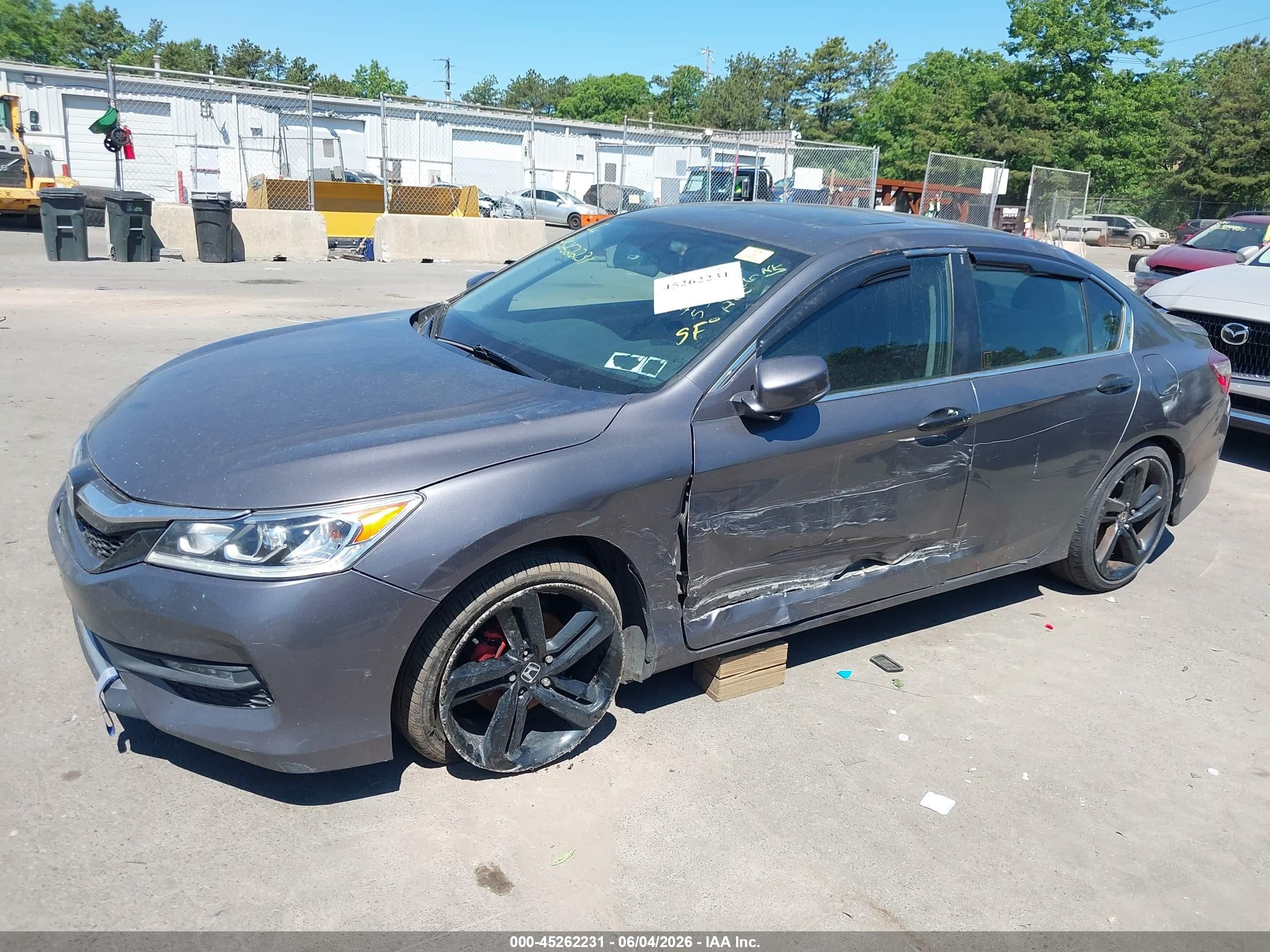 2017 Honda Accord Ex-l Gray vin: 1HGCR2F89HA084614