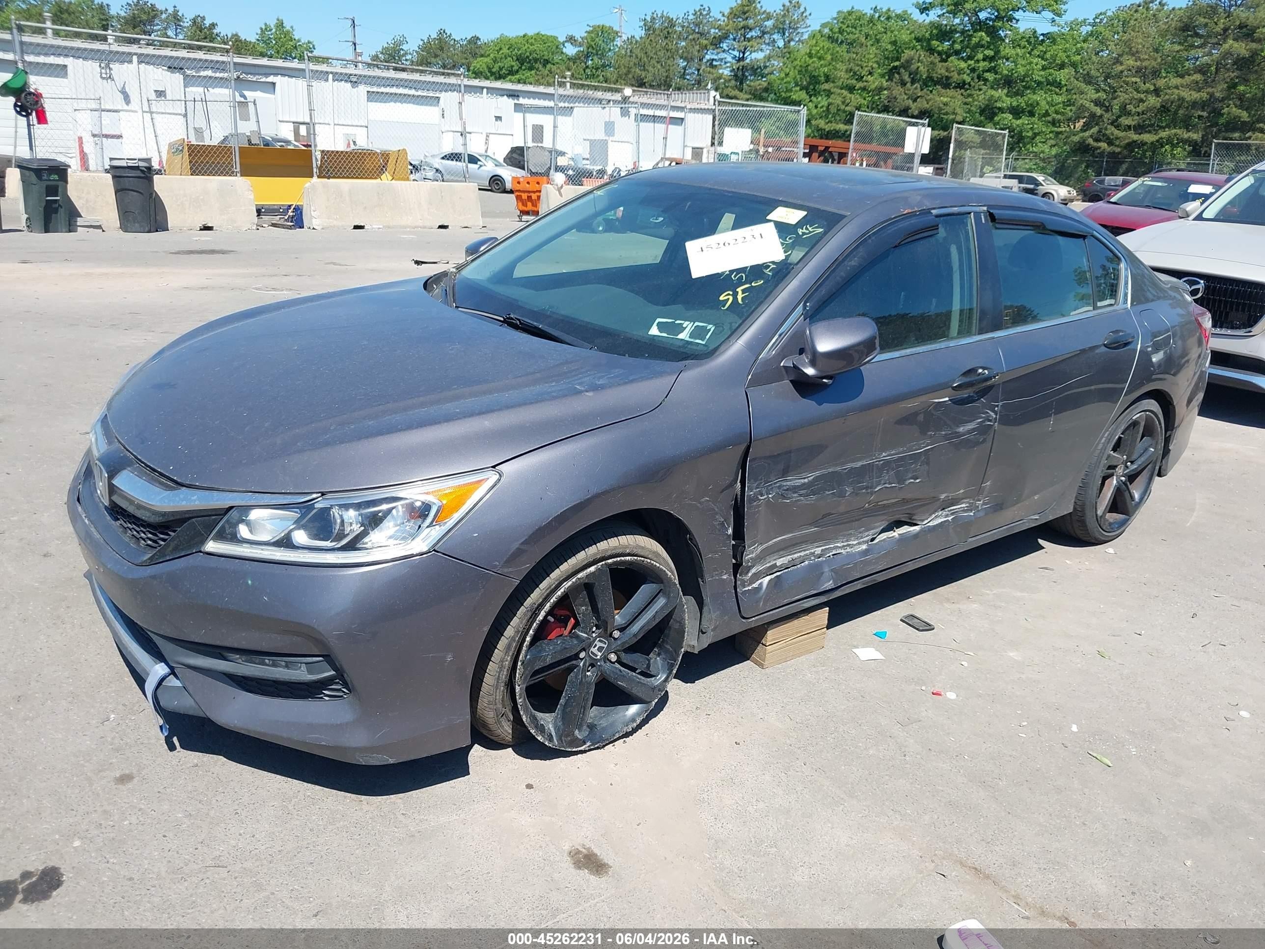 2017 Honda Accord Ex-l Gray vin: 1HGCR2F89HA084614