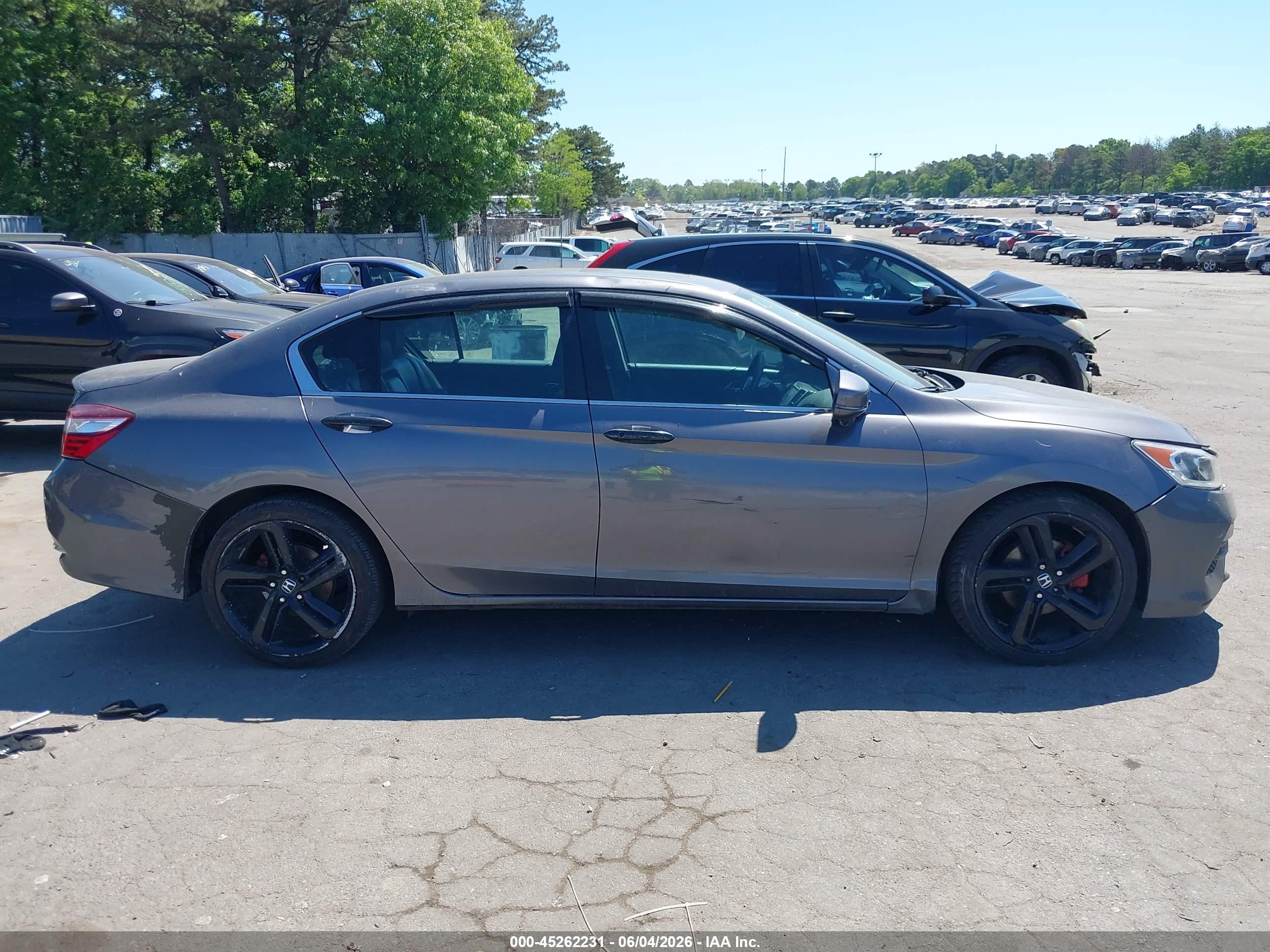 2017 Honda Accord Ex-l Gray vin: 1HGCR2F89HA084614