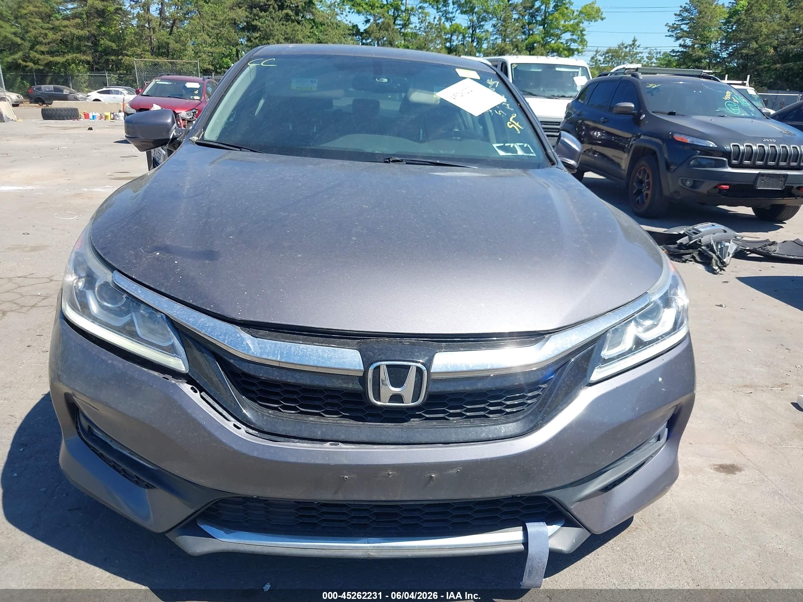 2017 Honda Accord Ex-l Gray vin: 1HGCR2F89HA084614