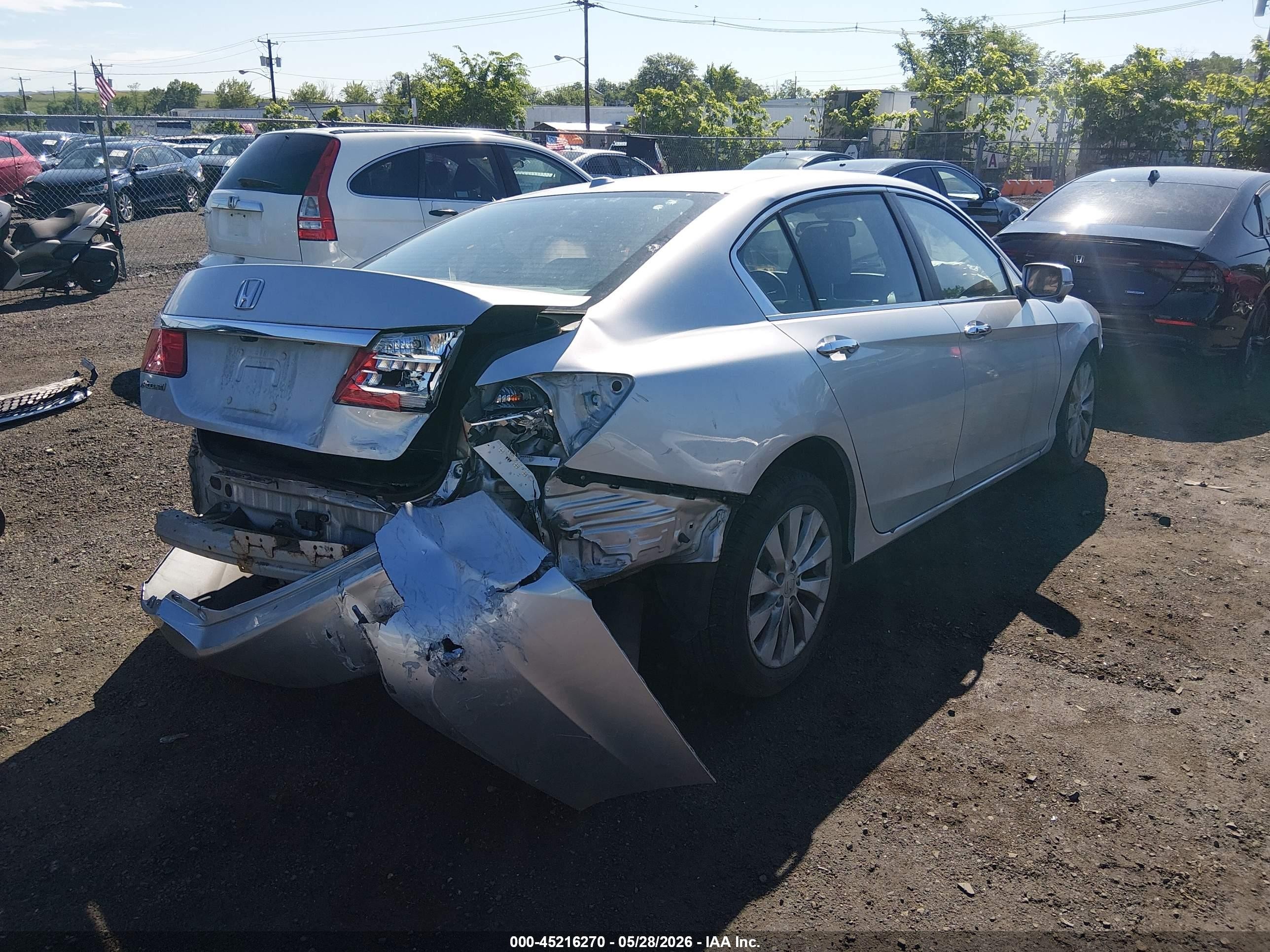 2013 Honda Accord Ex-l Silver vin: 1HGCR2F8XDA017062