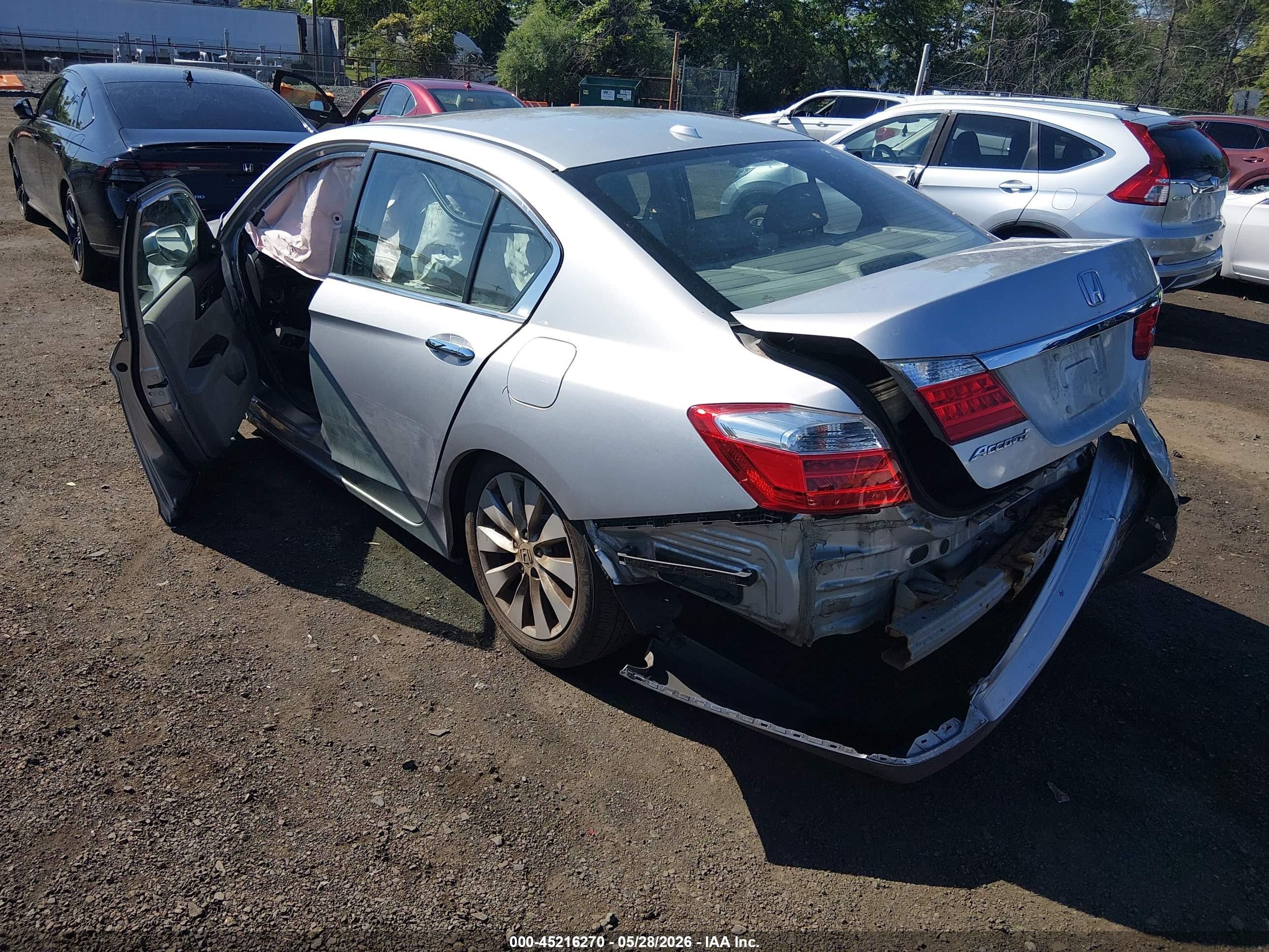 2013 Honda Accord Ex-l Silver vin: 1HGCR2F8XDA017062