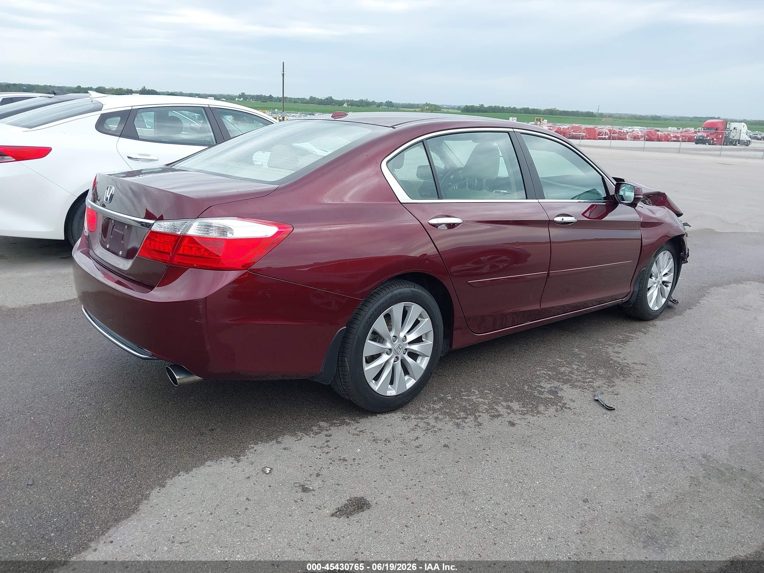 2013 Honda Accord Ex-l Maroon vin: 1HGCR2F8XDA018969
