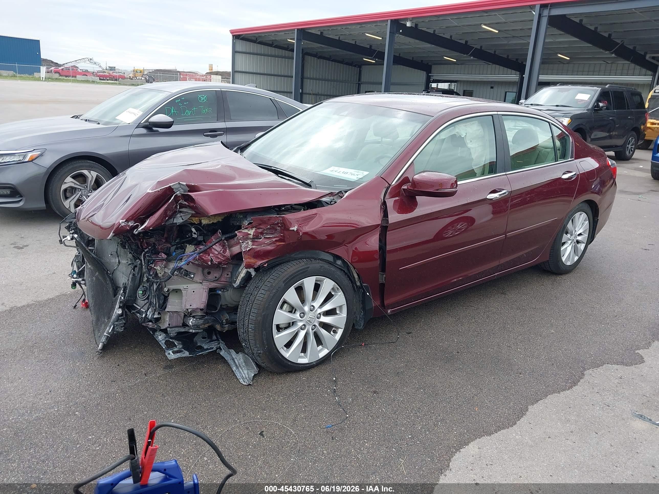2013 Honda Accord Ex-l Maroon vin: 1HGCR2F8XDA018969